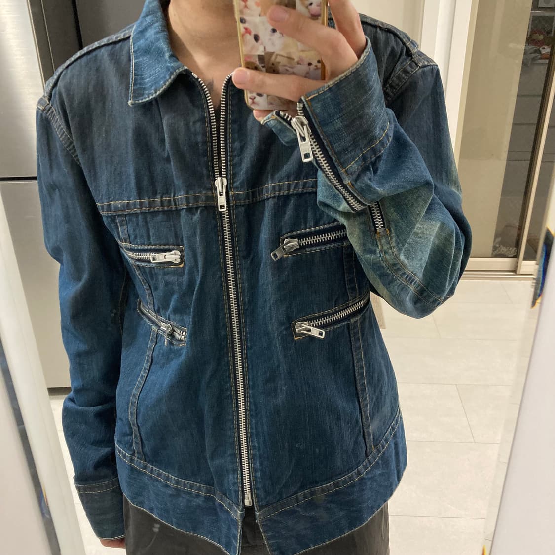 2003ss 리바이스 레드 멀티지퍼 데님 자켓 상품이미지3