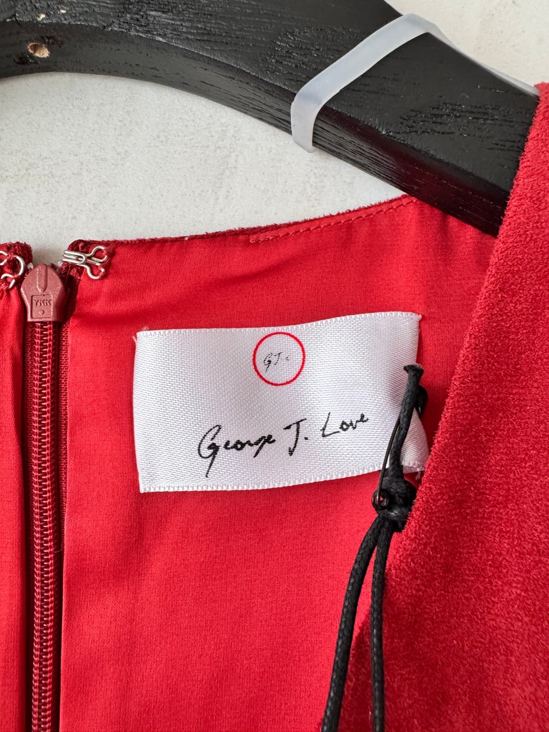 새상품 George J. Love 레드 V넥 원피스 38(44,55사이즈 상품이미지5