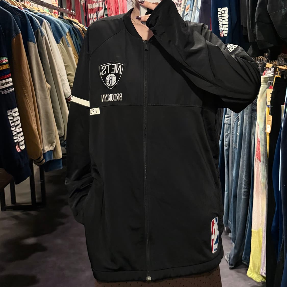 [IM] NBA 브루클린 네츠 집업 자켓 블랙 상품이미지3