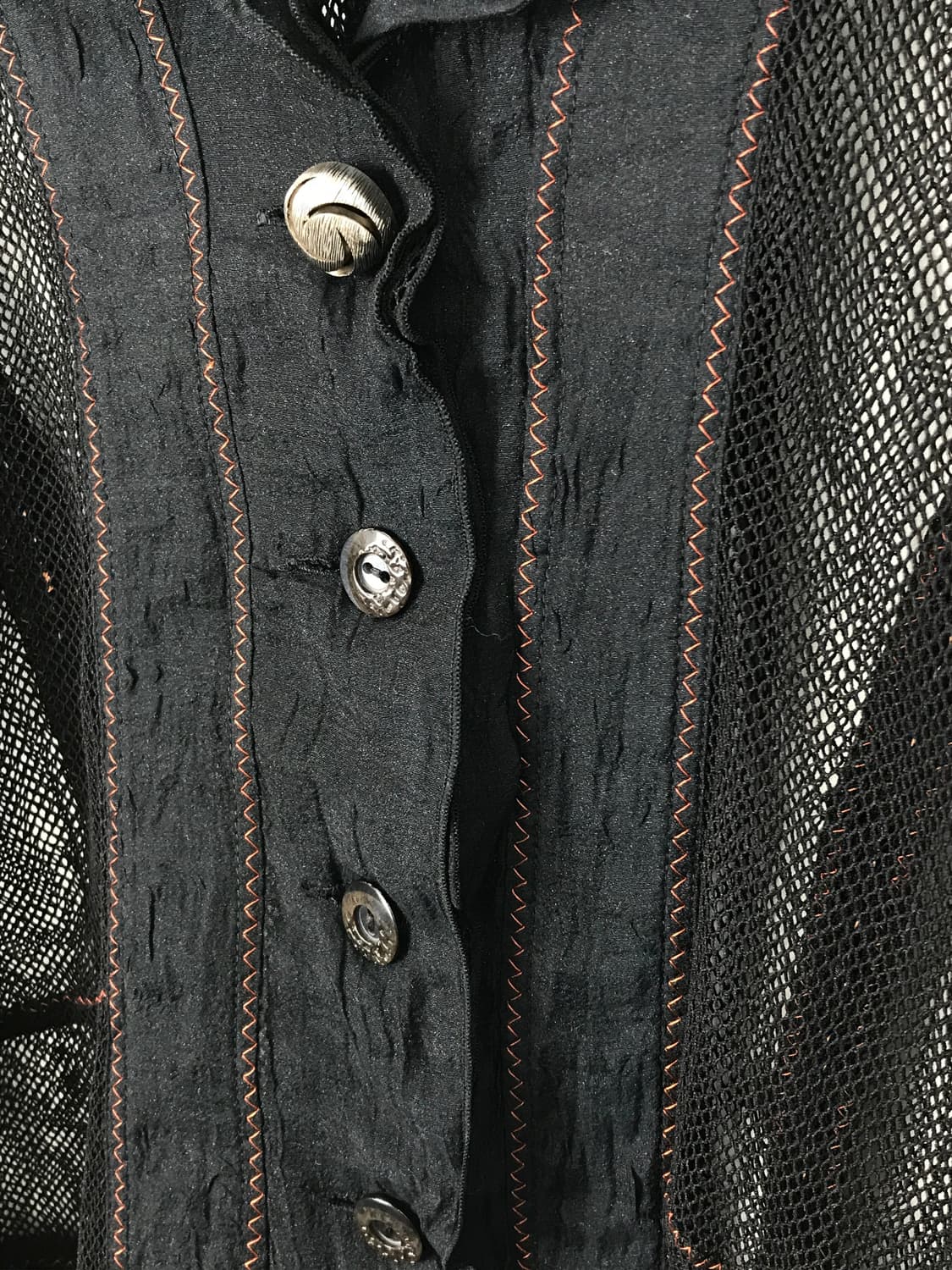  Vintage Black Sheer Crinkle Top 상품이미지7