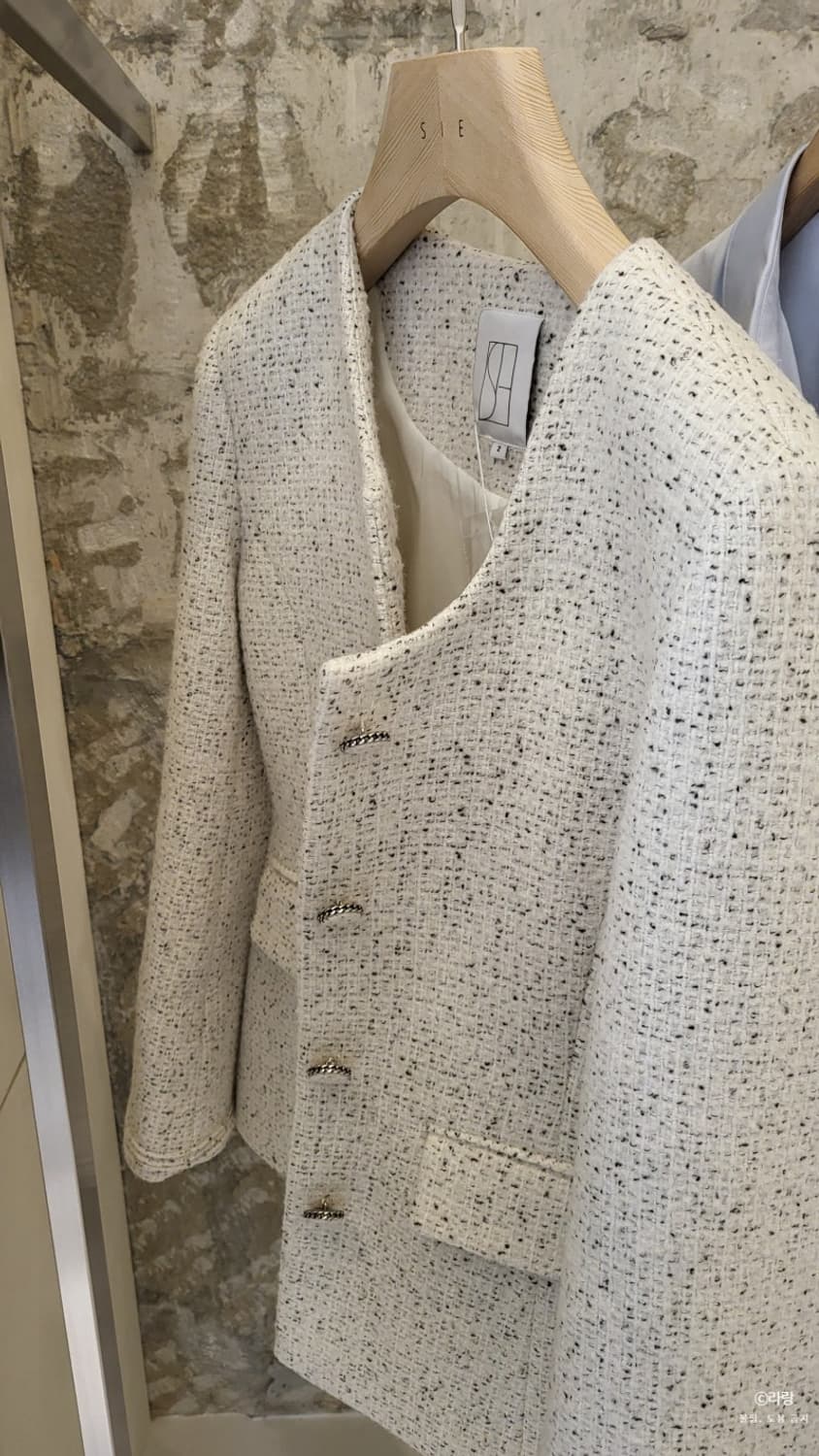 비아 스쿱넥 재킷 / 블랙믹스 / 미디기장 상품이미지2