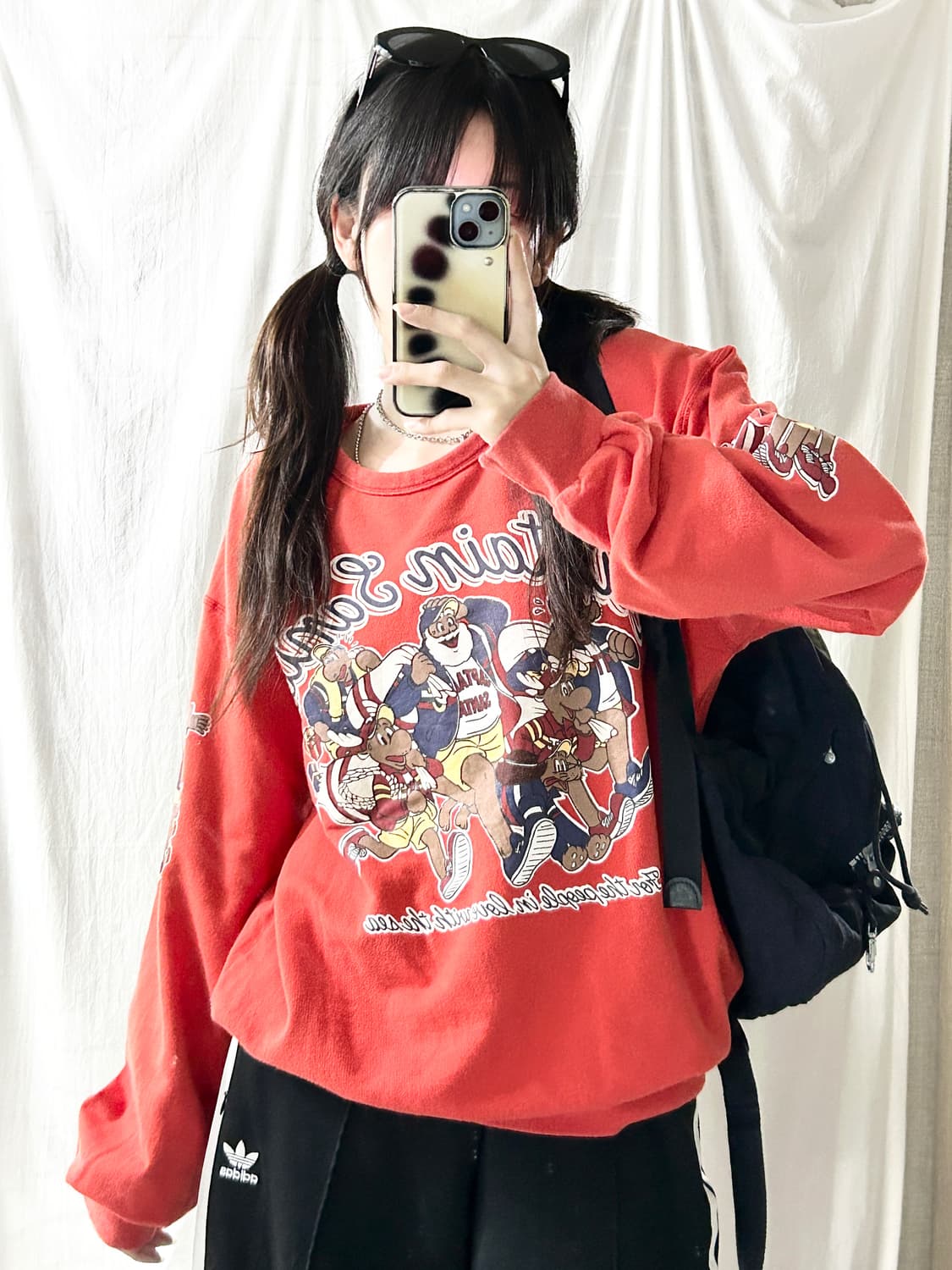 캡틴산타 프린팅 오렌지 맨투맨 상품이미지2