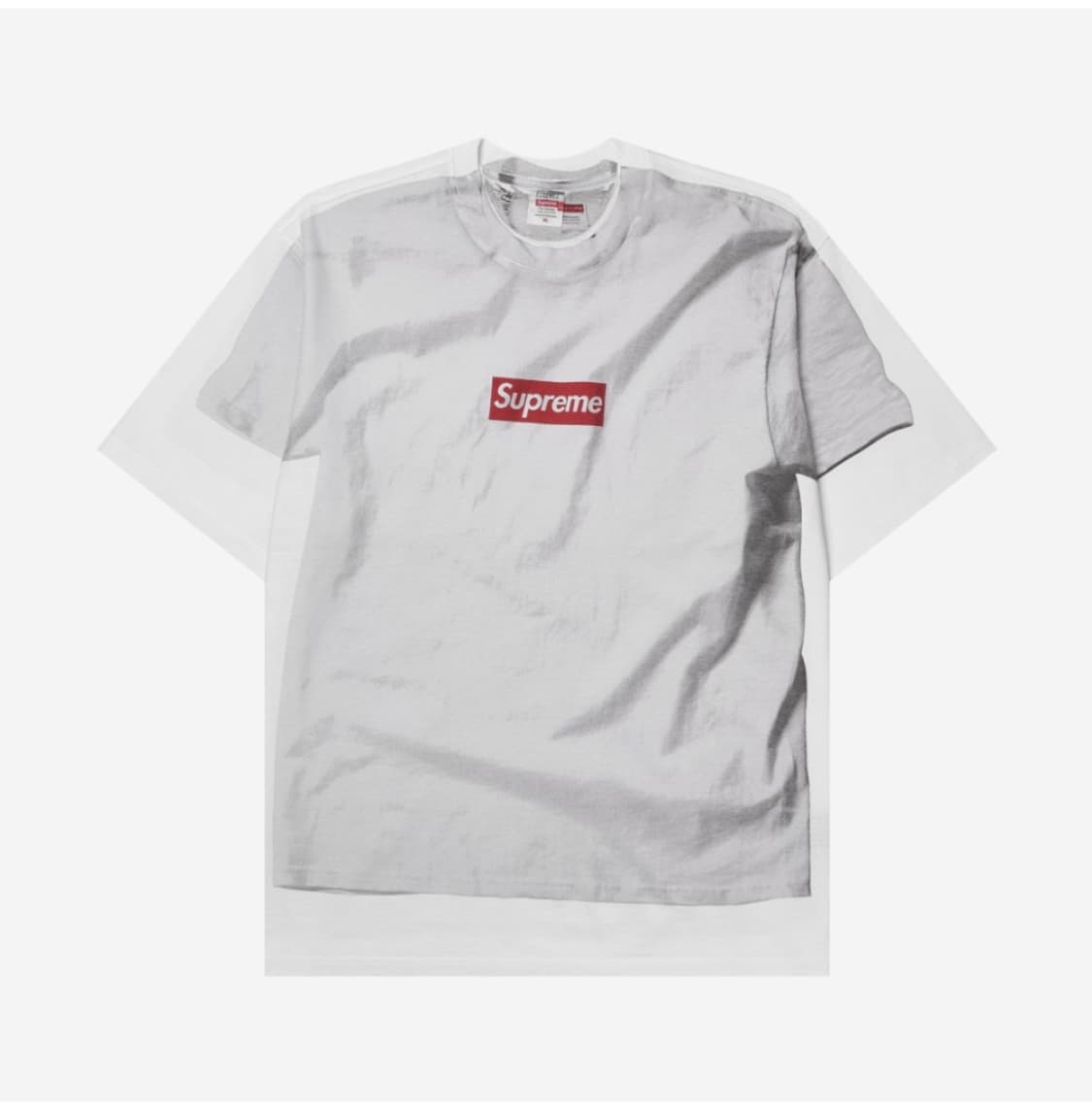 M / 슈프림 x MM6 메종 마르지엘라 박스로고 티셔츠 화이트 상품이미지1