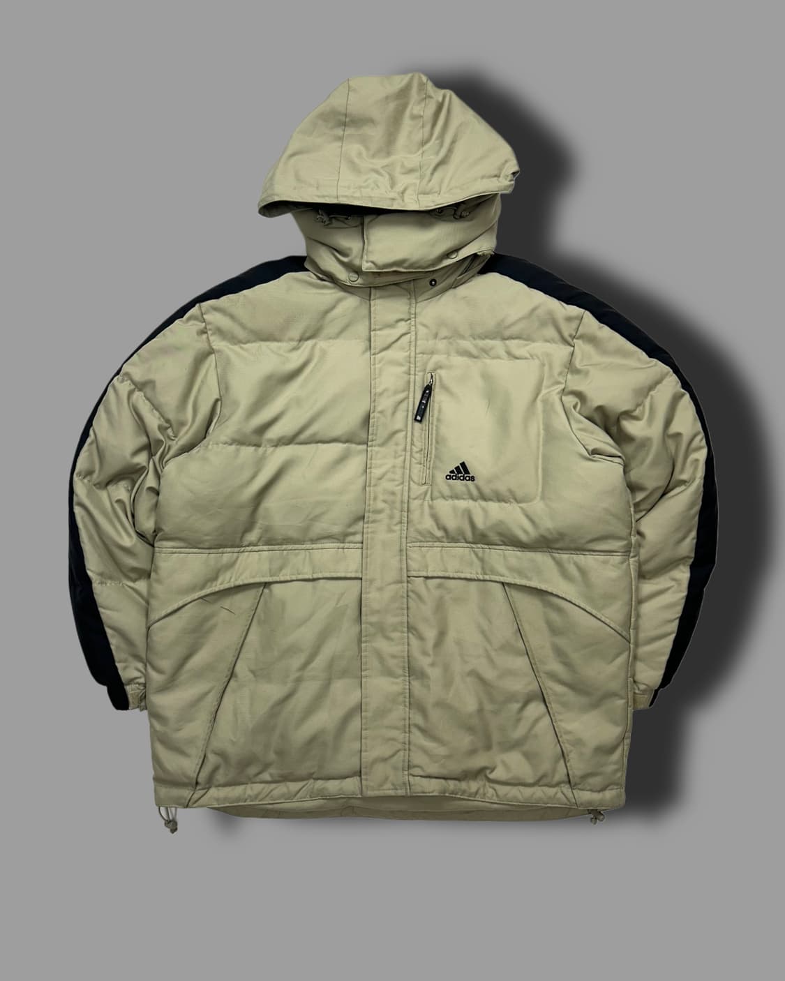 아디다스 올드스쿨 사이드라인 베이지 패딩 100 상품이미지5