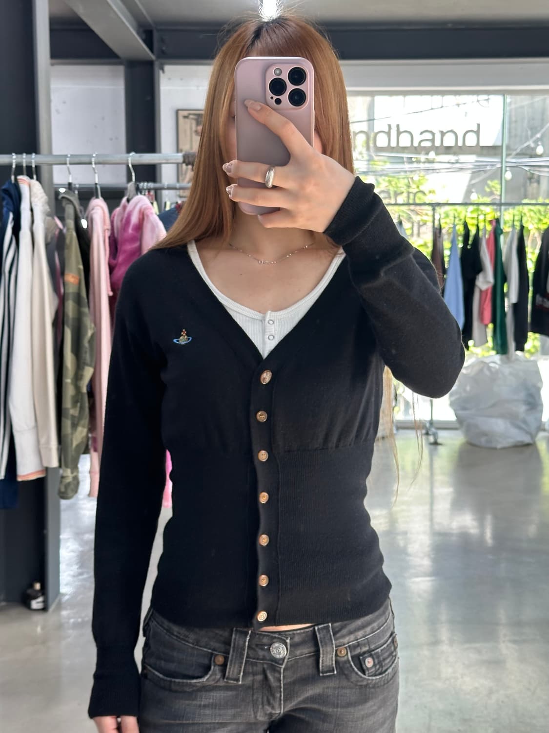 비비안웨스트우드 Orb 가디건 블랙 상품이미지1