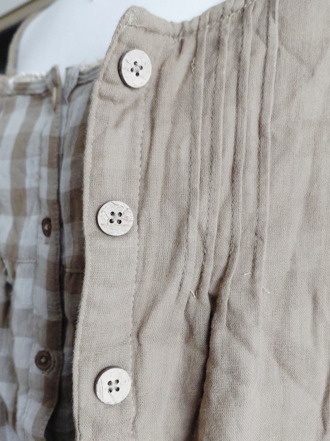 [일본빈티지] 모리걸 체크 브라운 블라우스 상품이미지3