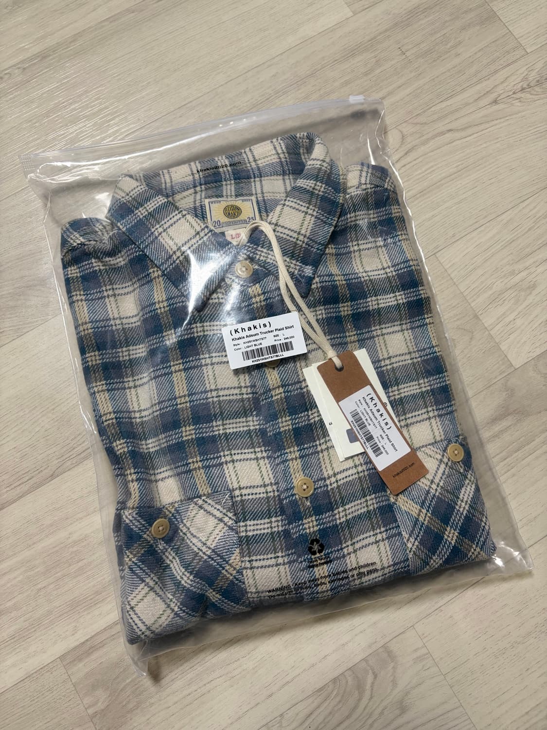 카키스 Khakis Adsum Trucker Plaid Shirt L 상품이미지1