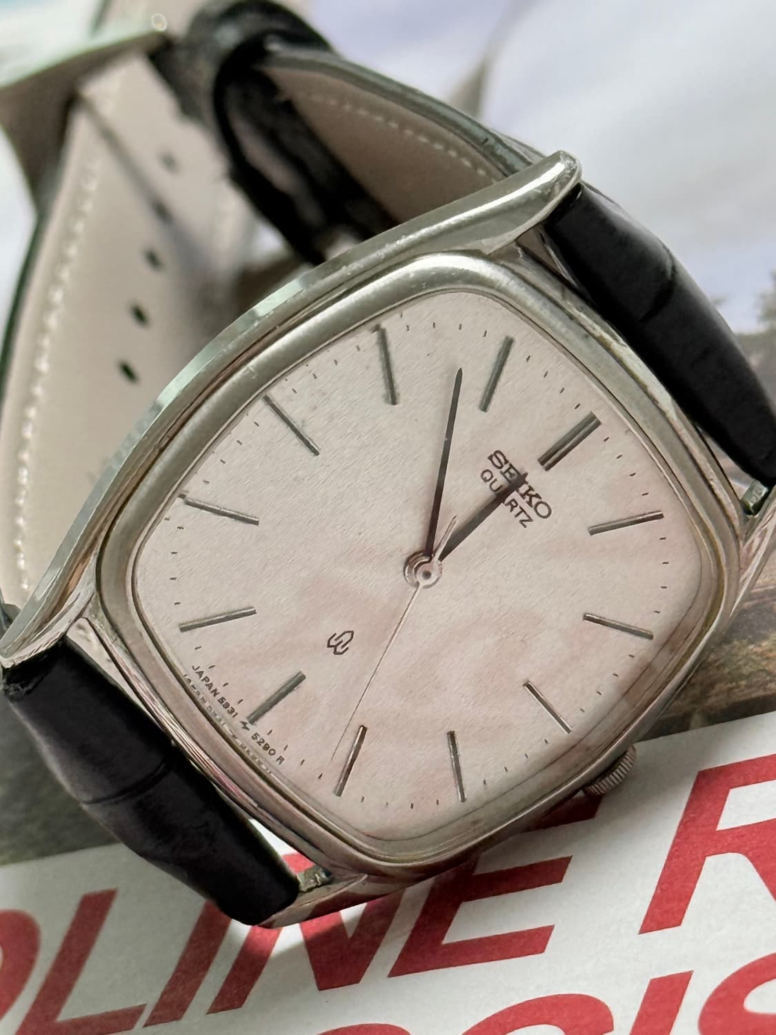 Seiko 세이코 쿼츠 스퀘어 서리발 다이얼 1980 상품이미지5