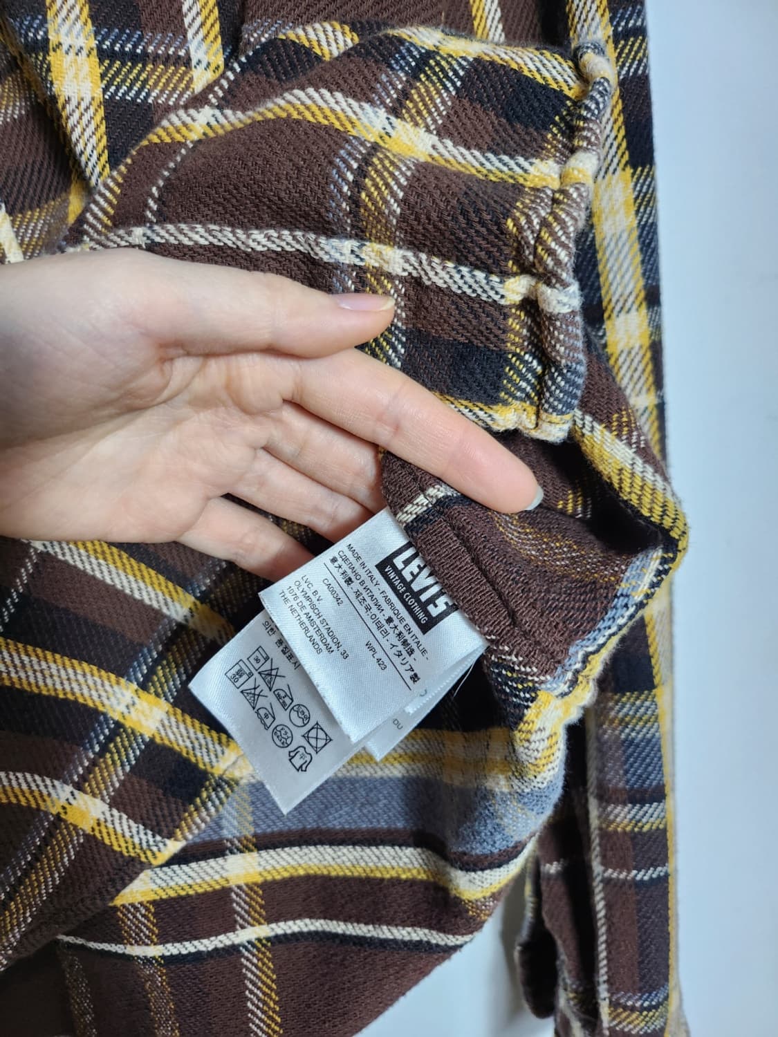 리바이스 빈티지 브라운 체크셔츠 상품이미지4