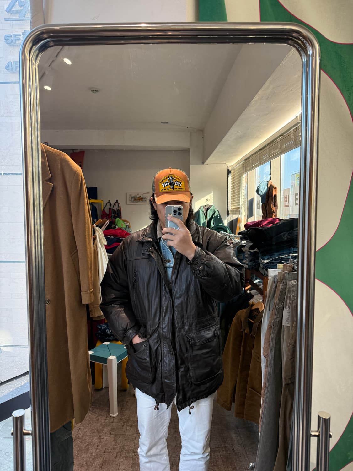 90년대 Leather Duckdown Parka XXL 상품이미지10