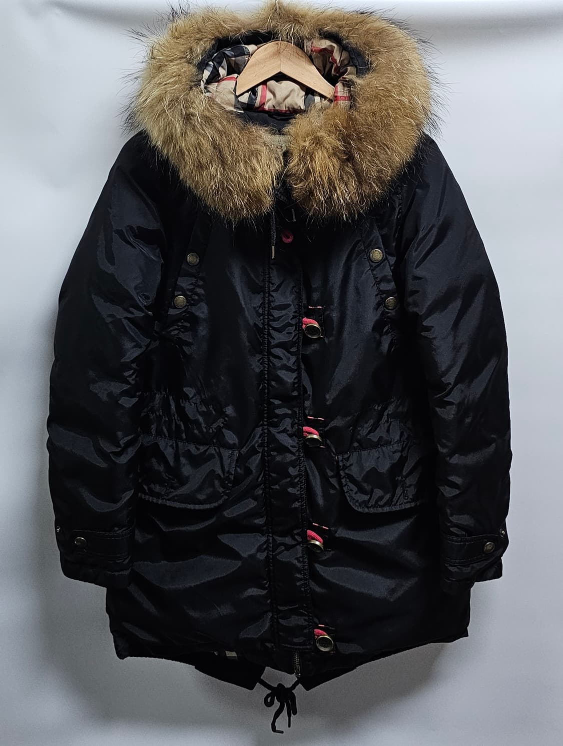 버버리 브릿 여성 라쿤퍼 구스다운패딩 L 상품이미지1