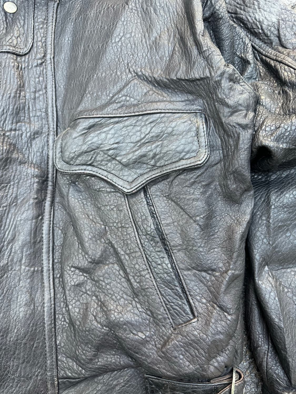 90’s Saddlery Shell-leather multi jacket 상품이미지7