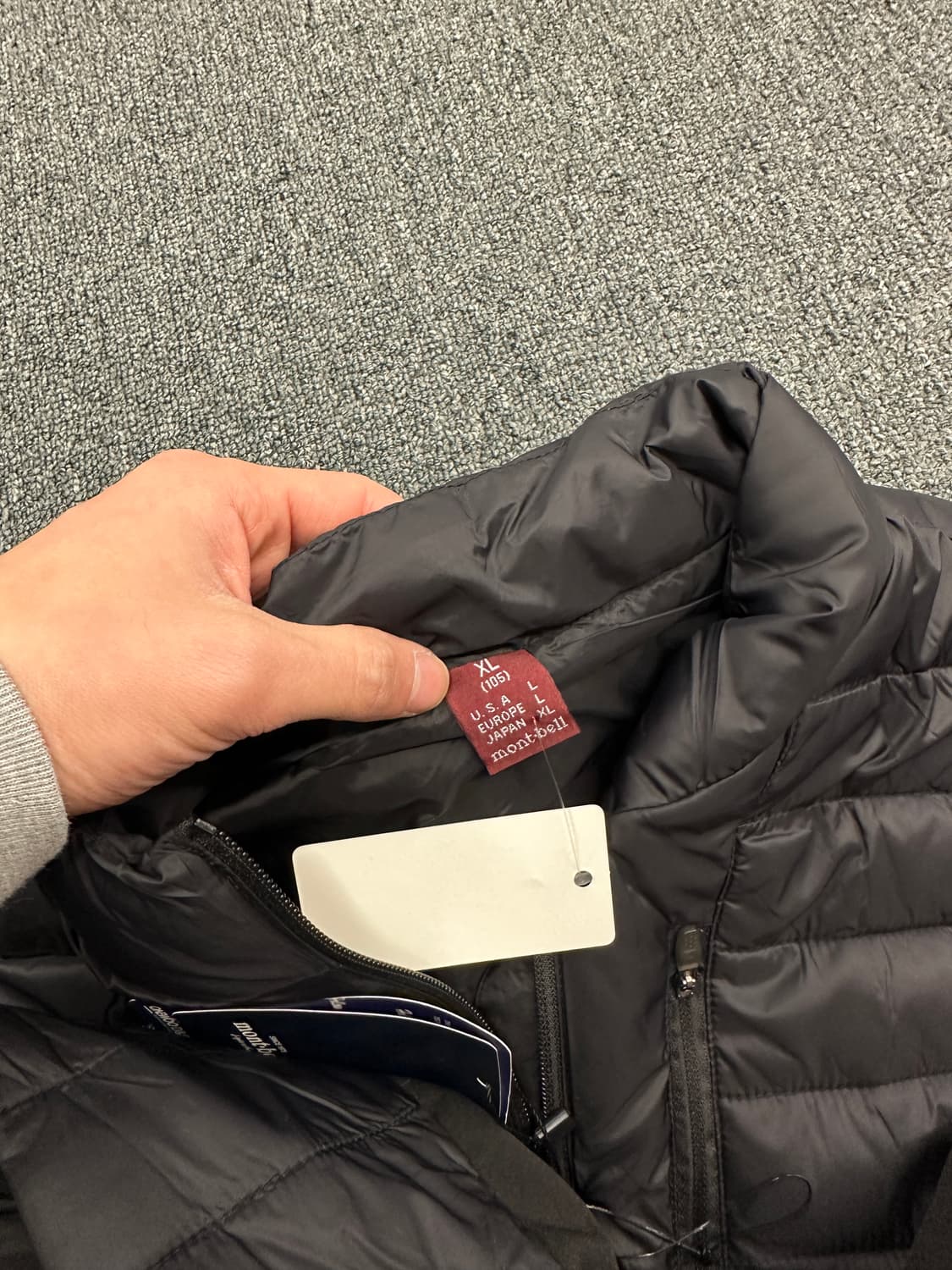 XL) 몽벨 경량패딩 블랙 상품이미지8
