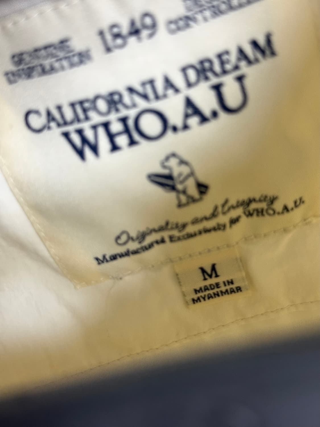 후아유 퀄팅 자켓 아이보리 상품이미지3