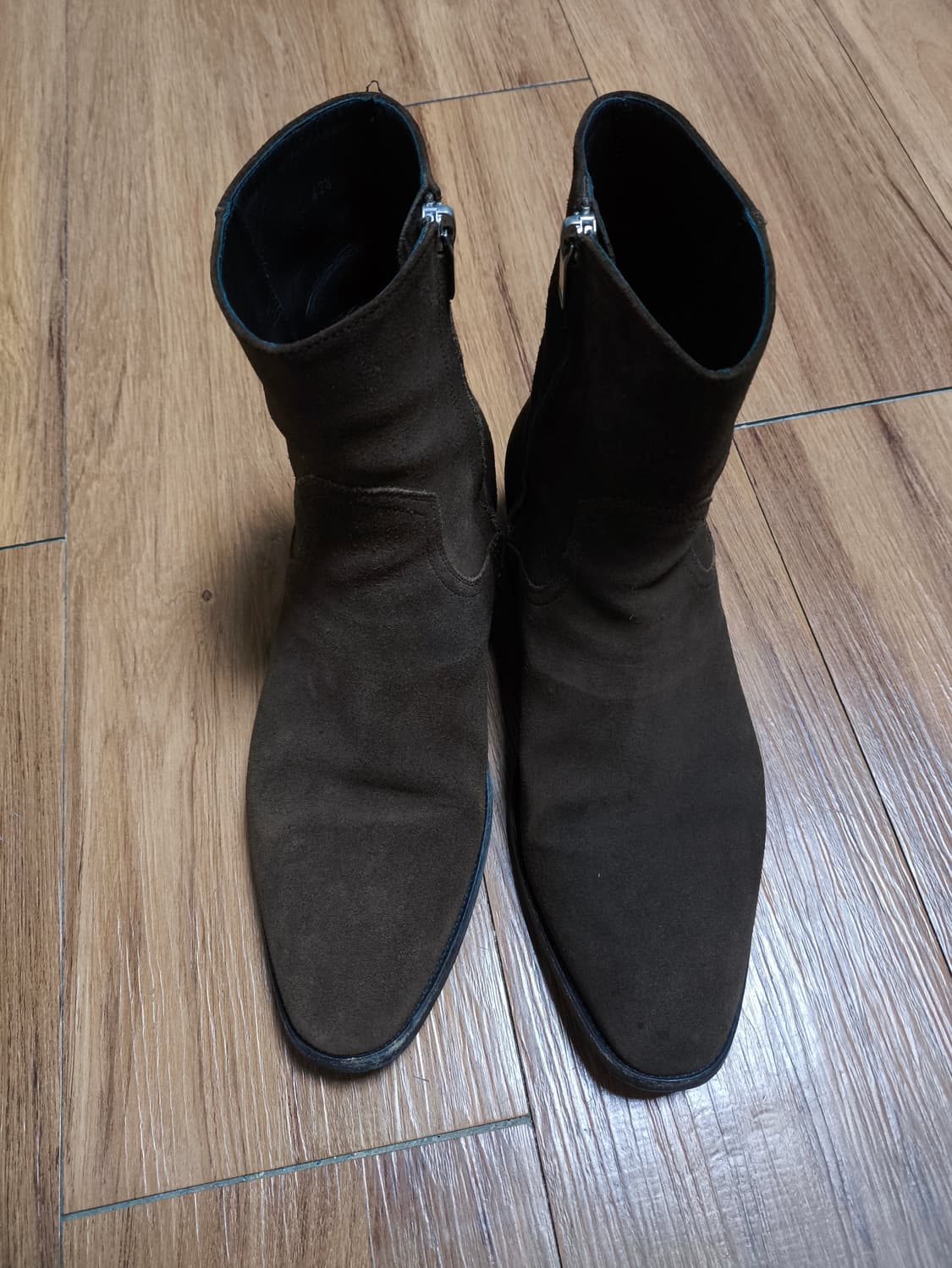 생로랑 스웨이드 부츠 다크브라운 42.5사이즈 생로랑부츠 상품이미지1