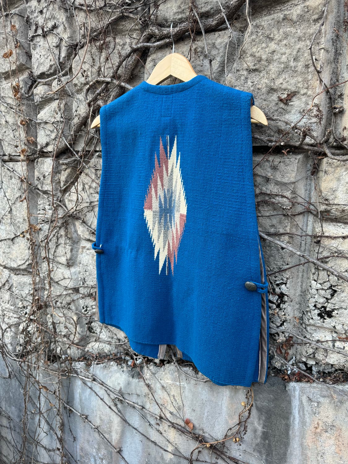 오르테가 핸드 우븐 울 옆트임 네이티브 웨스턴 치마요 베스트 조끼 망토 상품이미지4