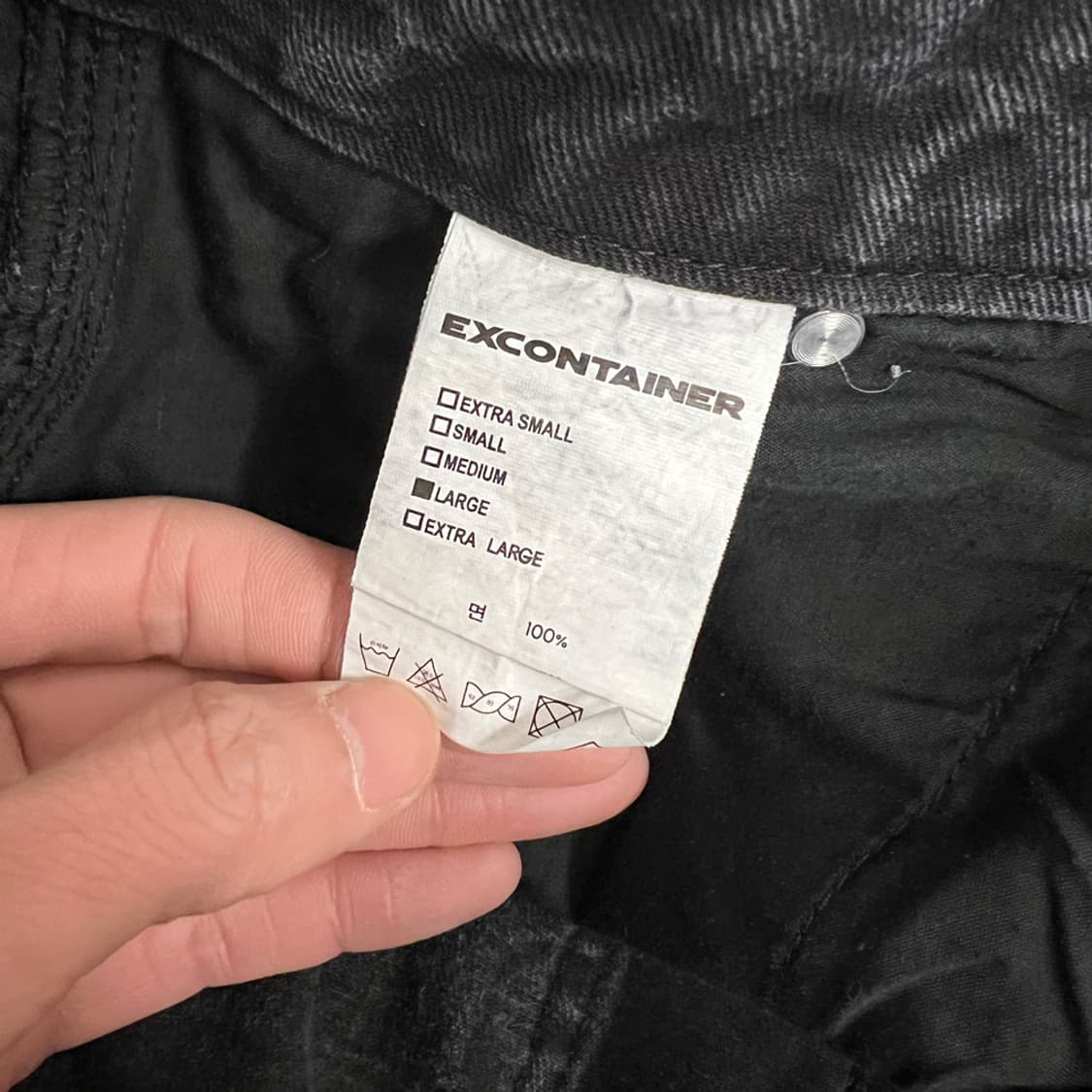 엑스컨테이너 더블니 카펜터 버뮤다 데님 팬츠 반바지 L 상품이미지4