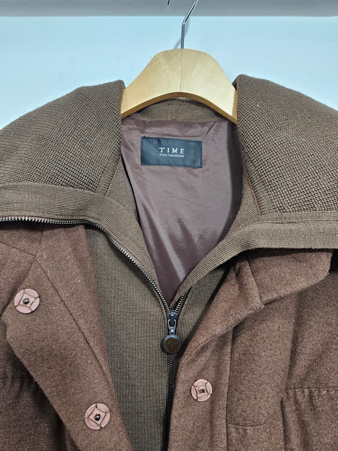 타임(TIME) 다운패딩 코트 브라운 상품이미지4