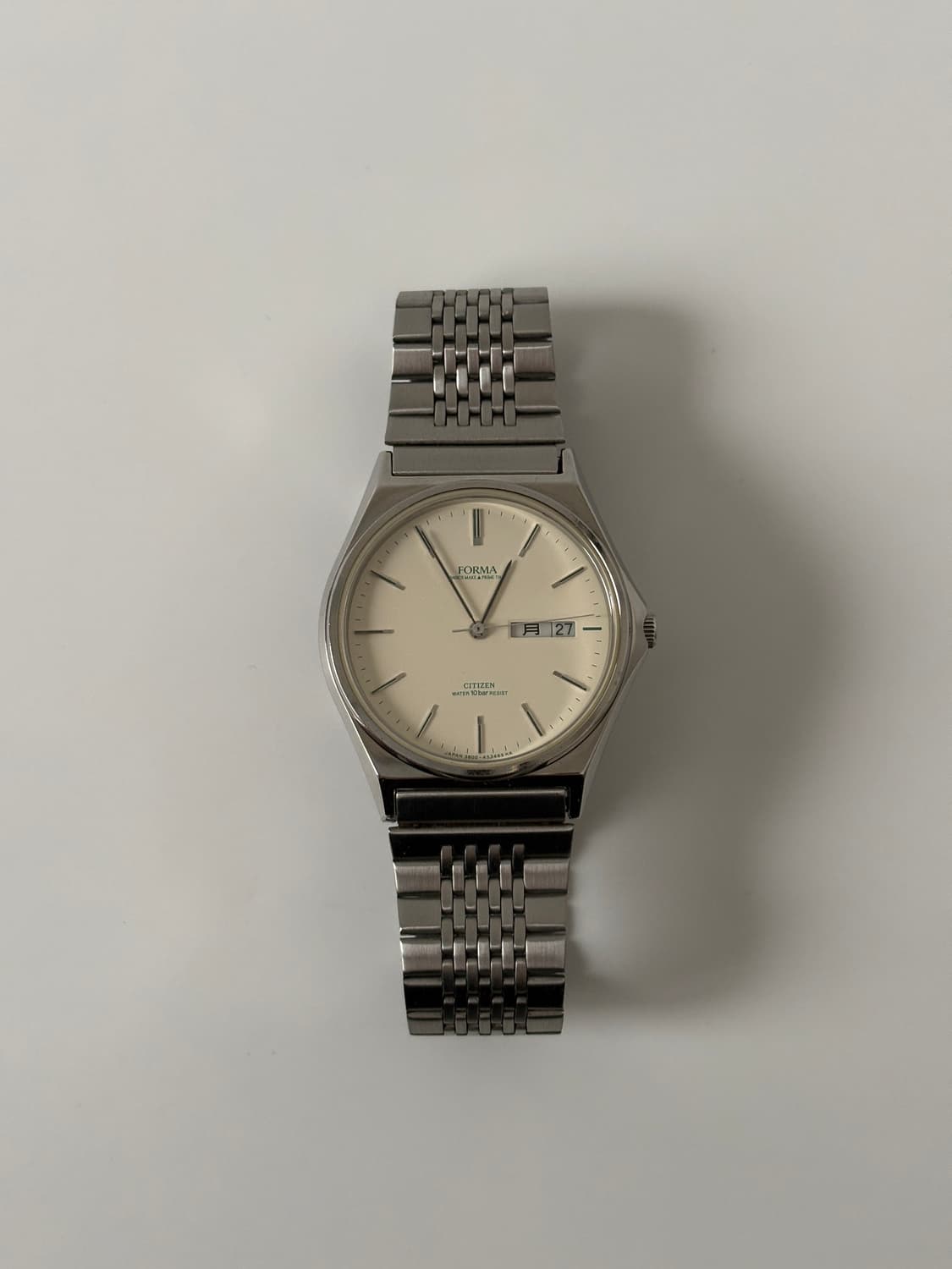 시티즌 1990년대 Forma 크림 다이얼 실버 쿼츠 남성 상품이미지1