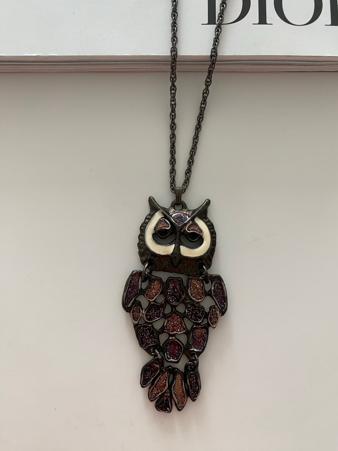 빈티지 부엉이 브론즈 목걸이 상품이미지4