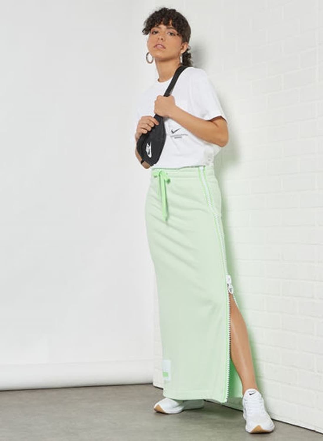 나이키 스우시 지퍼 맥시 롱스커트 S 상품이미지4