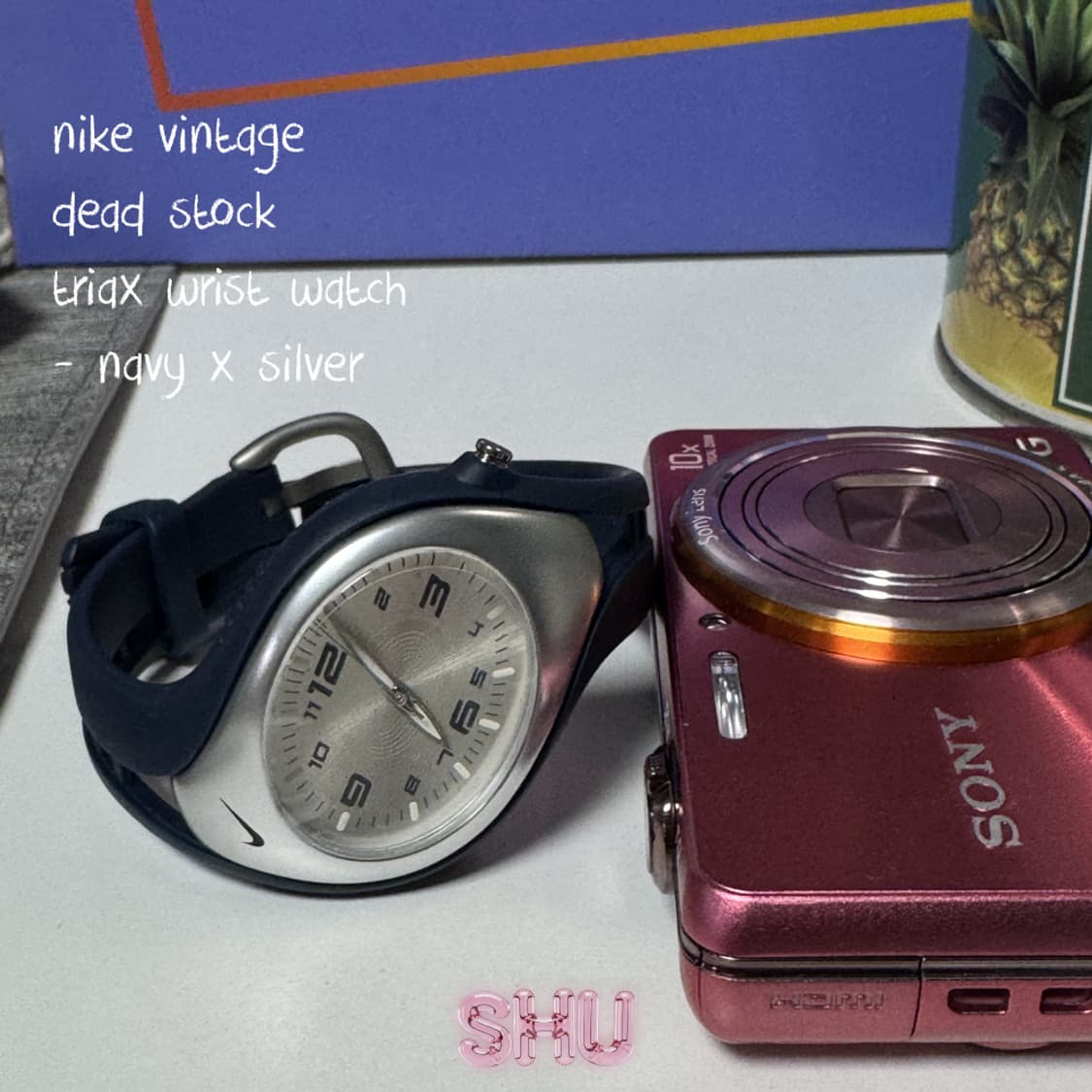 나이키 NIKE 트라이엑스 우먼스 여성용 우레탄 손목시계 네이비 x 실버 상품이미지1