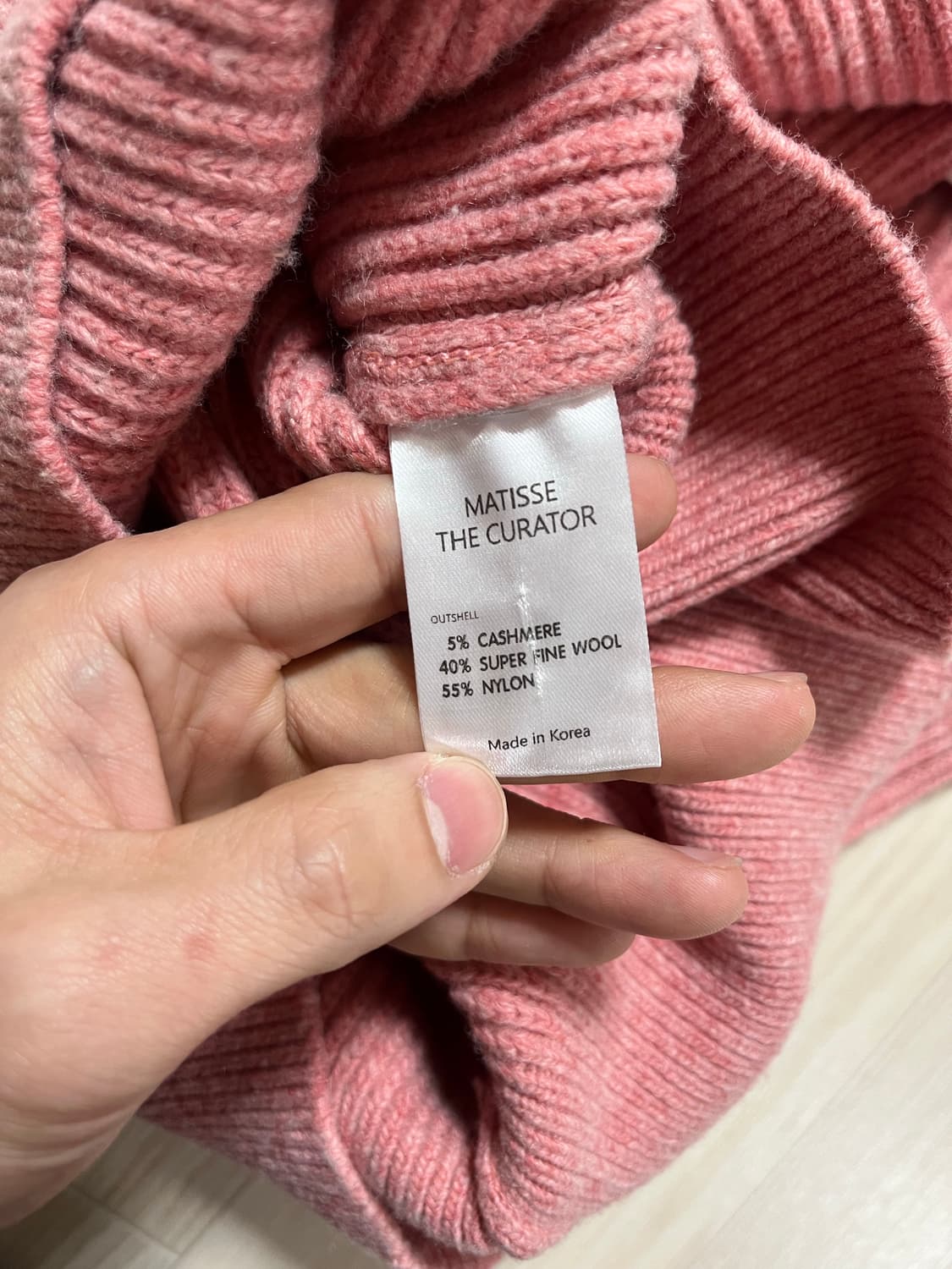 [마티스더큐레이터] HALF-ZIP 니트_멜란지핑크 컬러_2size 상품이미지6