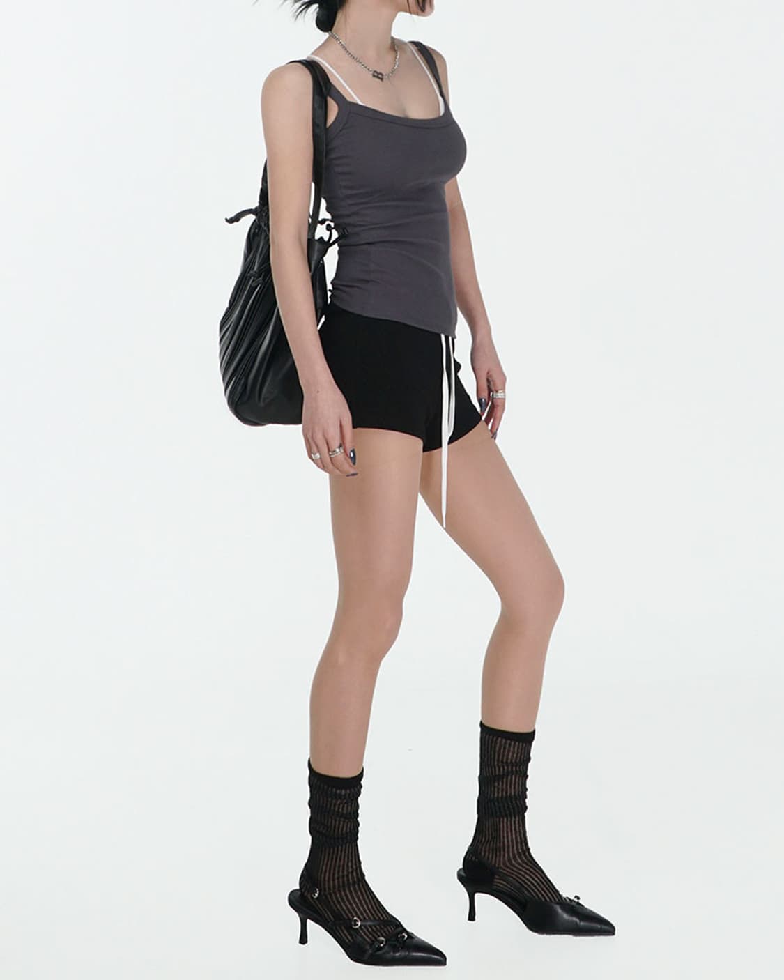 킴서울 111 슬리브 탑 블랙 상품이미지1