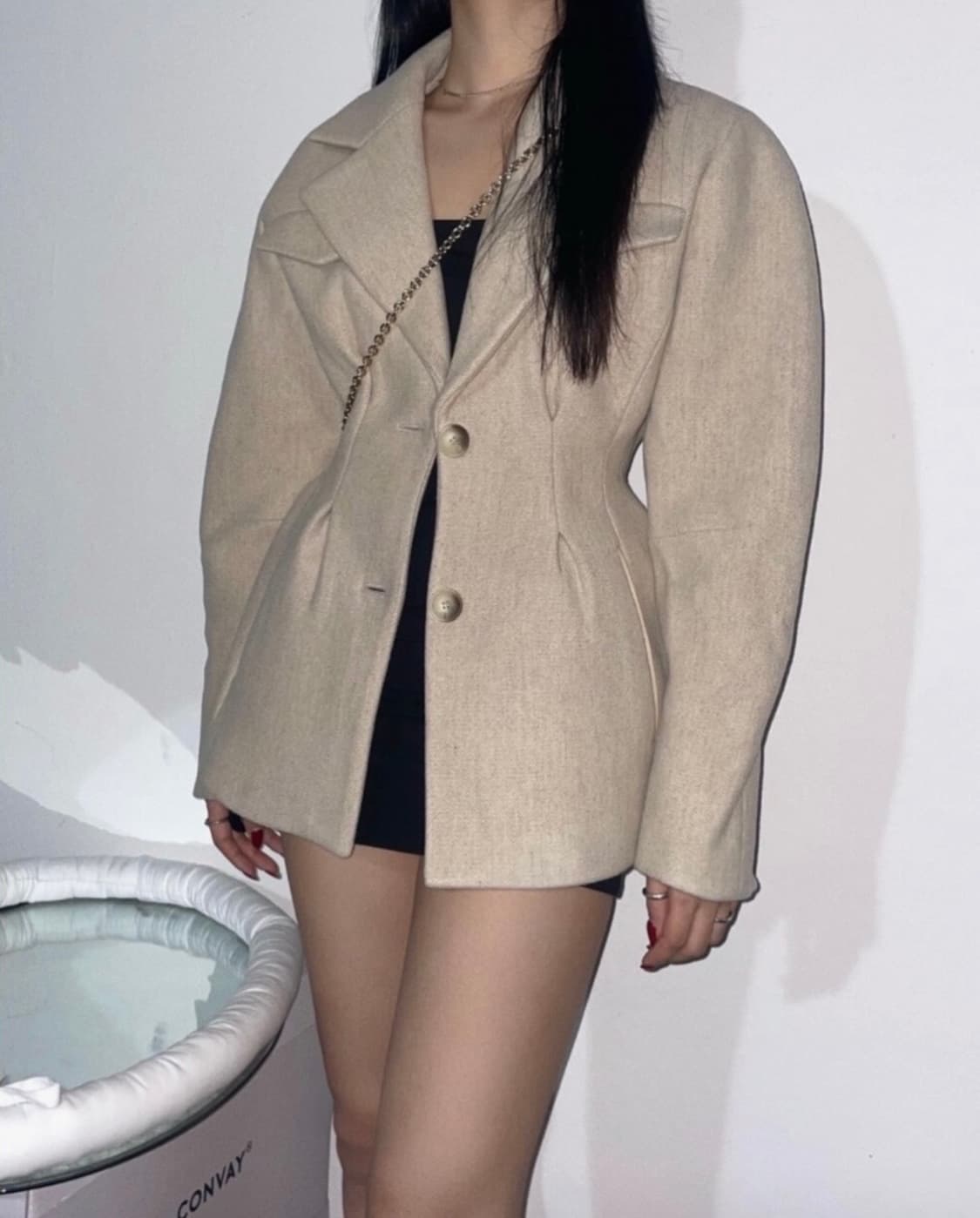 택O) 앤유 옥수 자켓 오트밀 [윤아, 문가영 착용] 상품이미지4