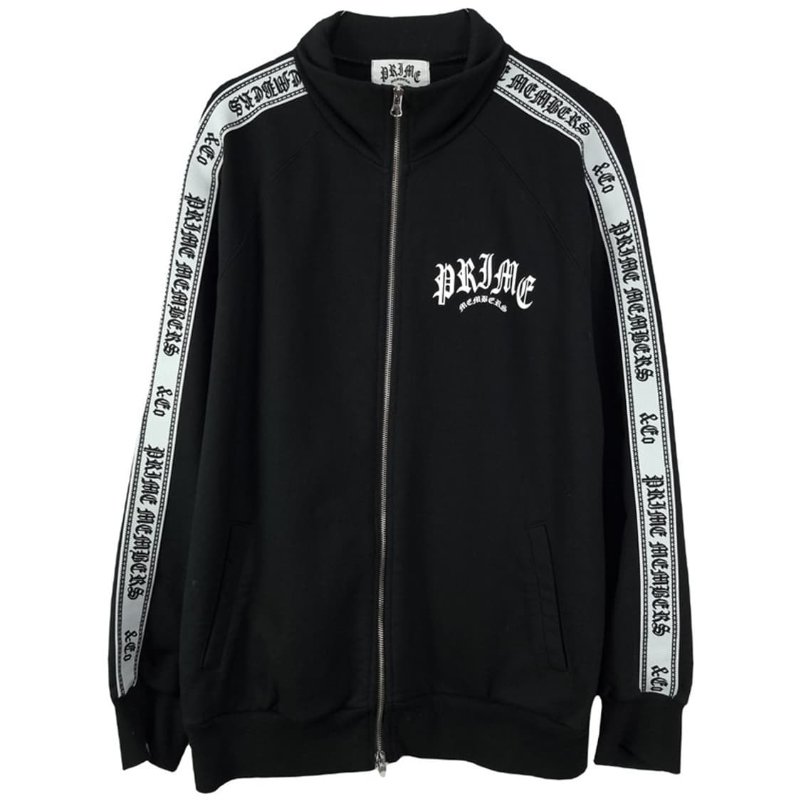 [프라임멤버스] 레터링 프린팅 오버핏 져지 트랙탑 집업 자켓 M18538 상품이미지2