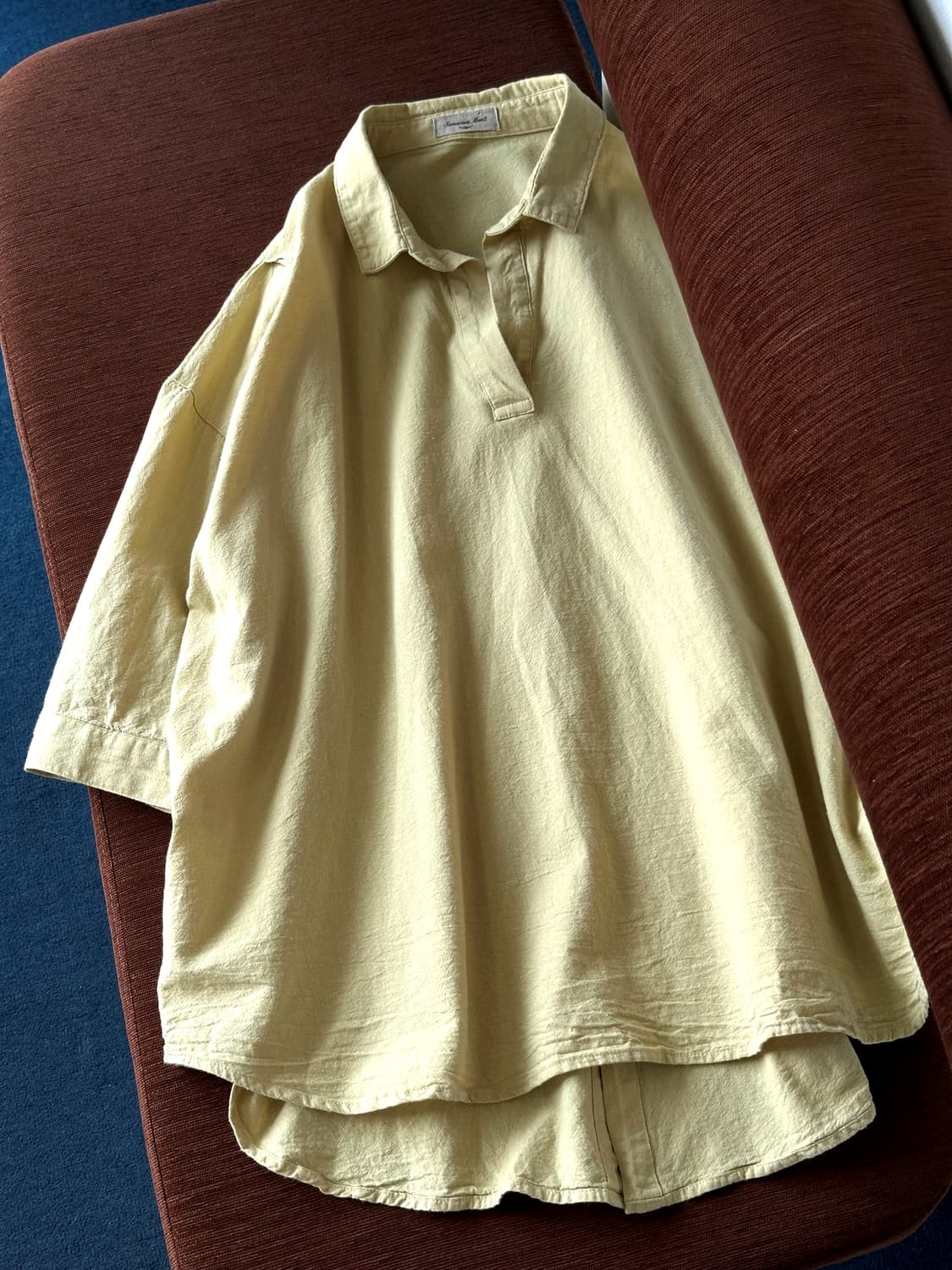Wide silhouette rough cotton linen tunic 상품이미지8