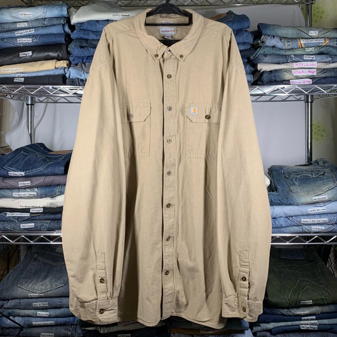 [3XL] 칼하트 릴렉스드핏 워크셔츠 샌드 상품이미지2