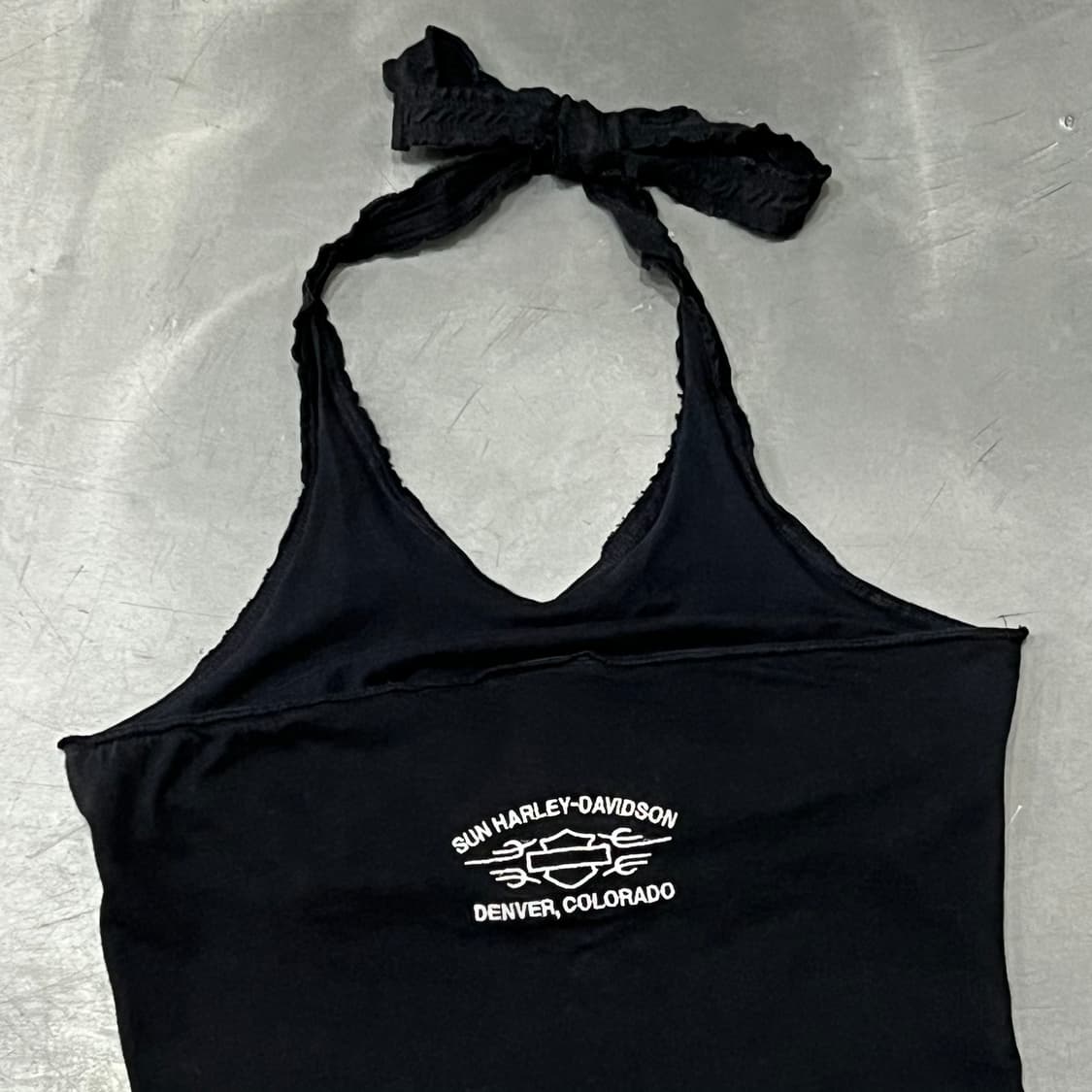  할리데이비슨 자수로고 슬리브리스 탑 y15753 상품이미지5