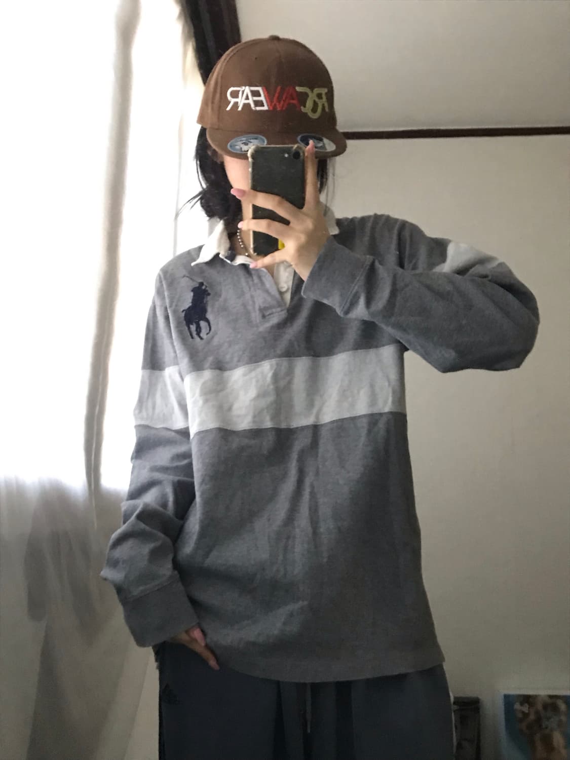 폴로 그레이 빅포니 럭비티셔츠 상품이미지3