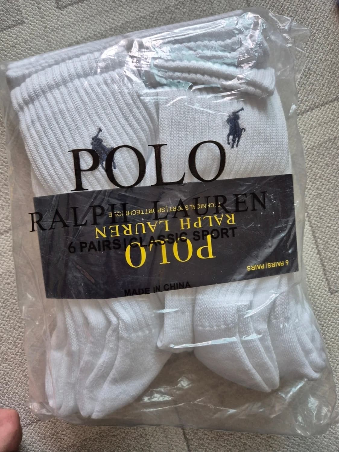 폴로 랄프로렌 남성 스포츠 남성 양말 6켤레 새상품 상품이미지1