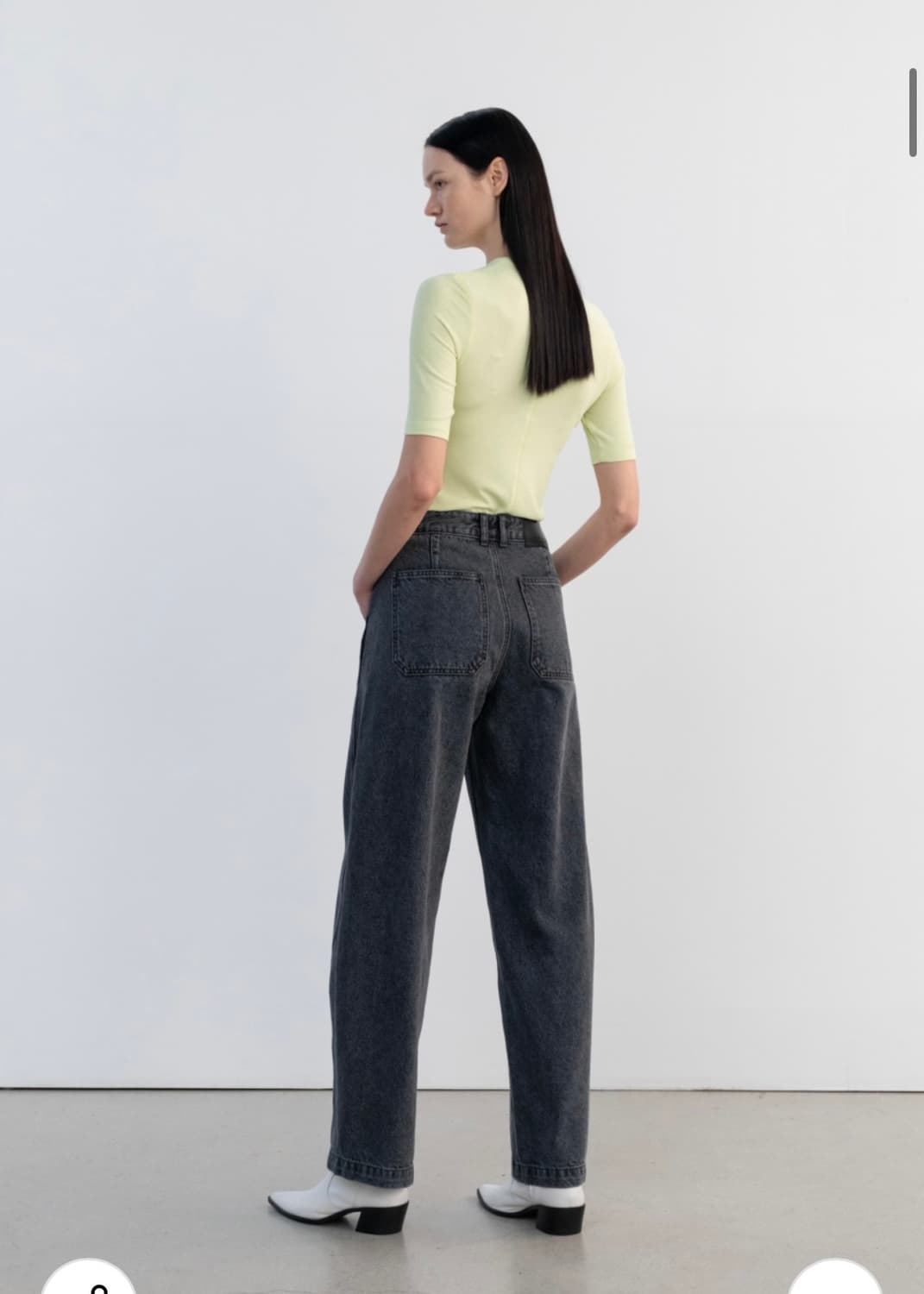 [XS] 인사일런스 우먼 커브드 데님 팬츠 상품이미지2