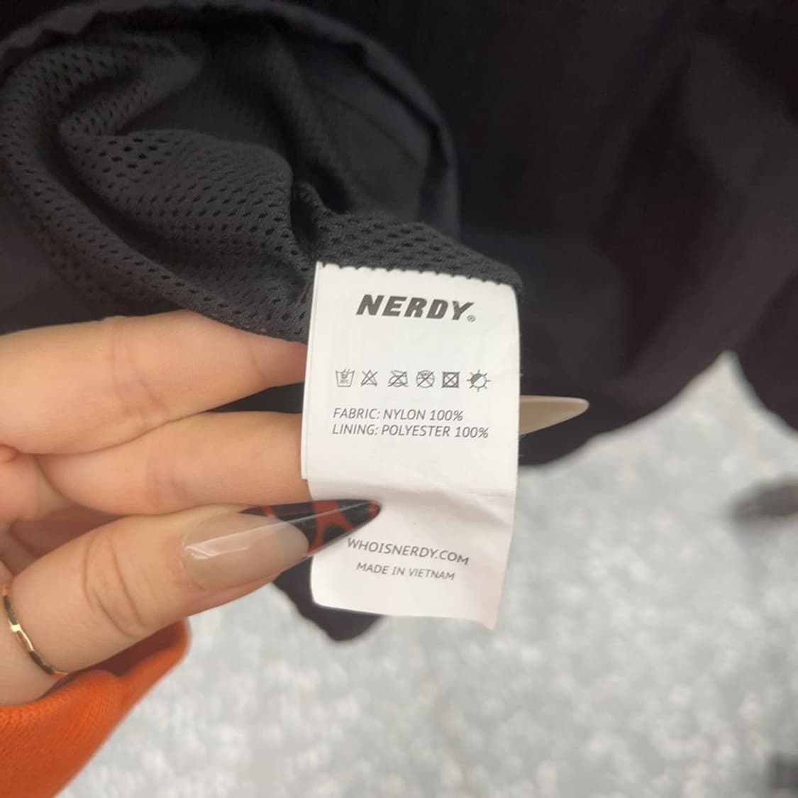 널디 올드스쿨 레트로 키치 슬리브로고 바람막이 자켓 L C08453 상품이미지6