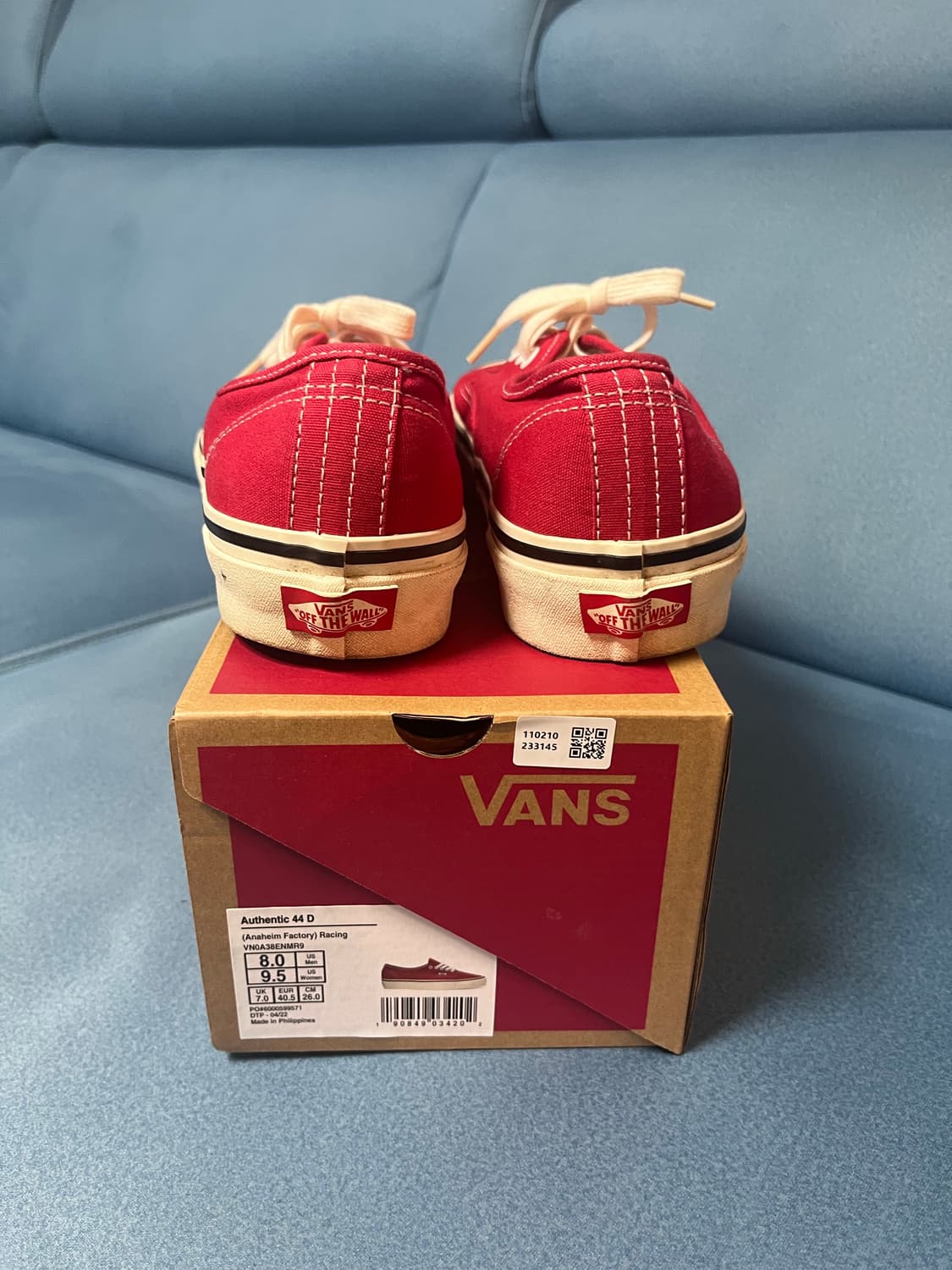 반스 어센틱 44 DX 애너하임 팩토리 레이싱 레드 상품이미지2