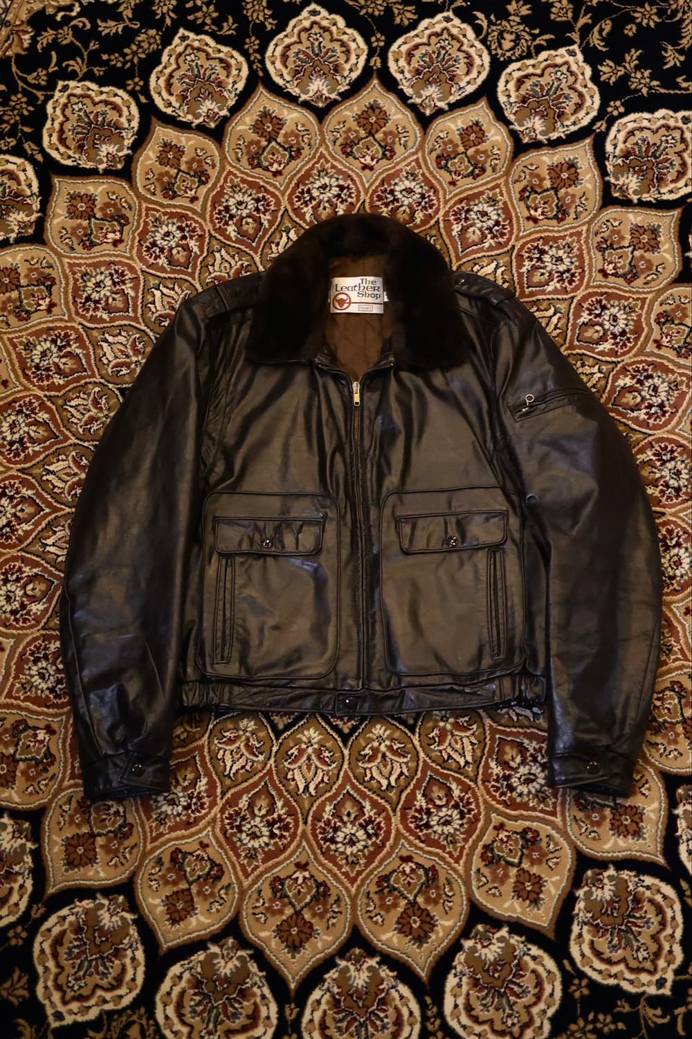 70s 시어스 G1 레더 봄버 자켓 made in USA 상품이미지1