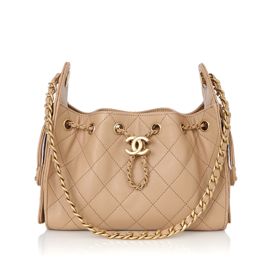 샤넬 25백 미니 캐비어 베이지 금장 체인숄더백 AS5631 상품이미지1