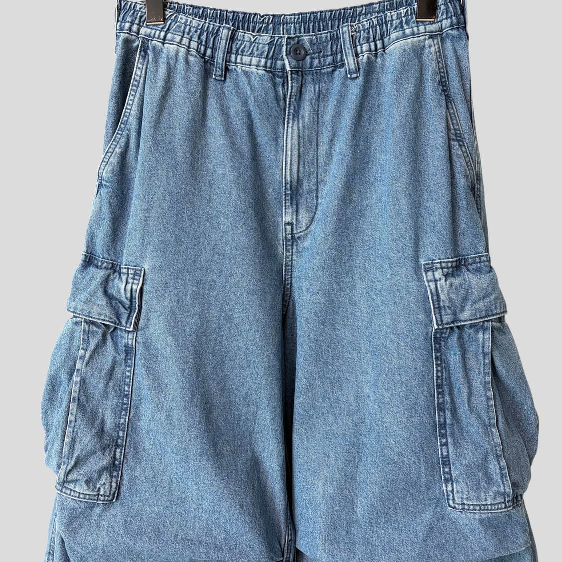 (S)GU 지유 슈퍼와이드 데님 카고팬츠 상품이미지2