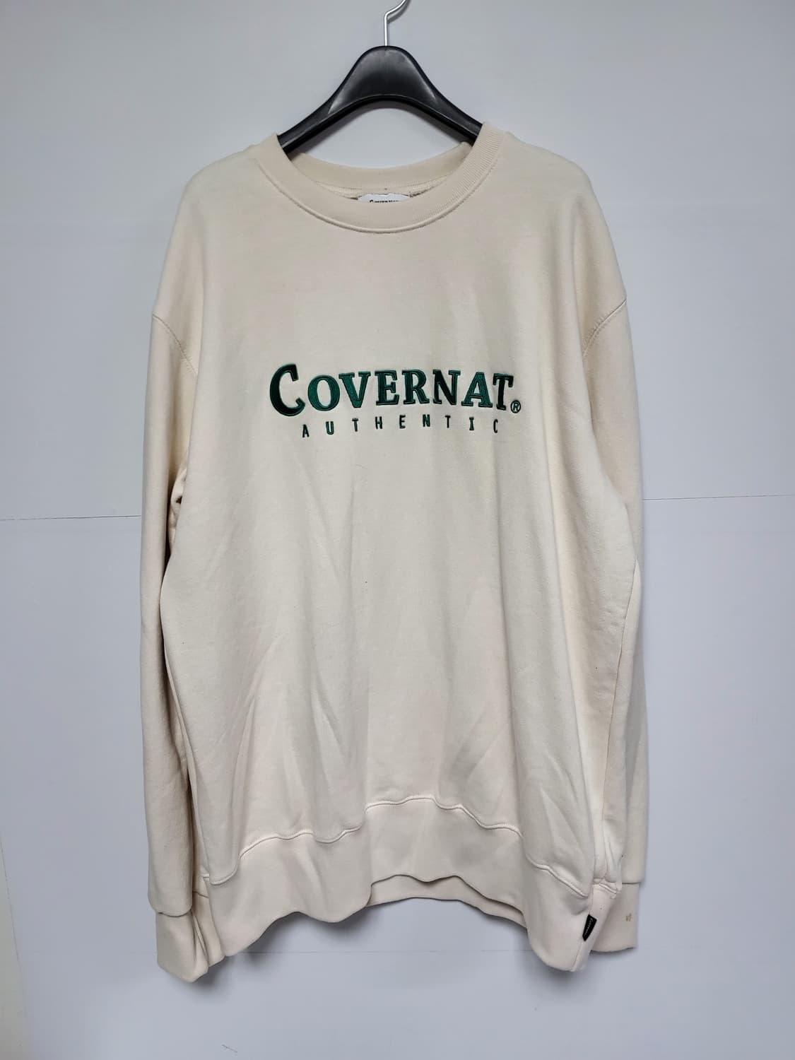 커버낫 어센틱 맨투맨 M 아이보리 미사용 상품이미지1