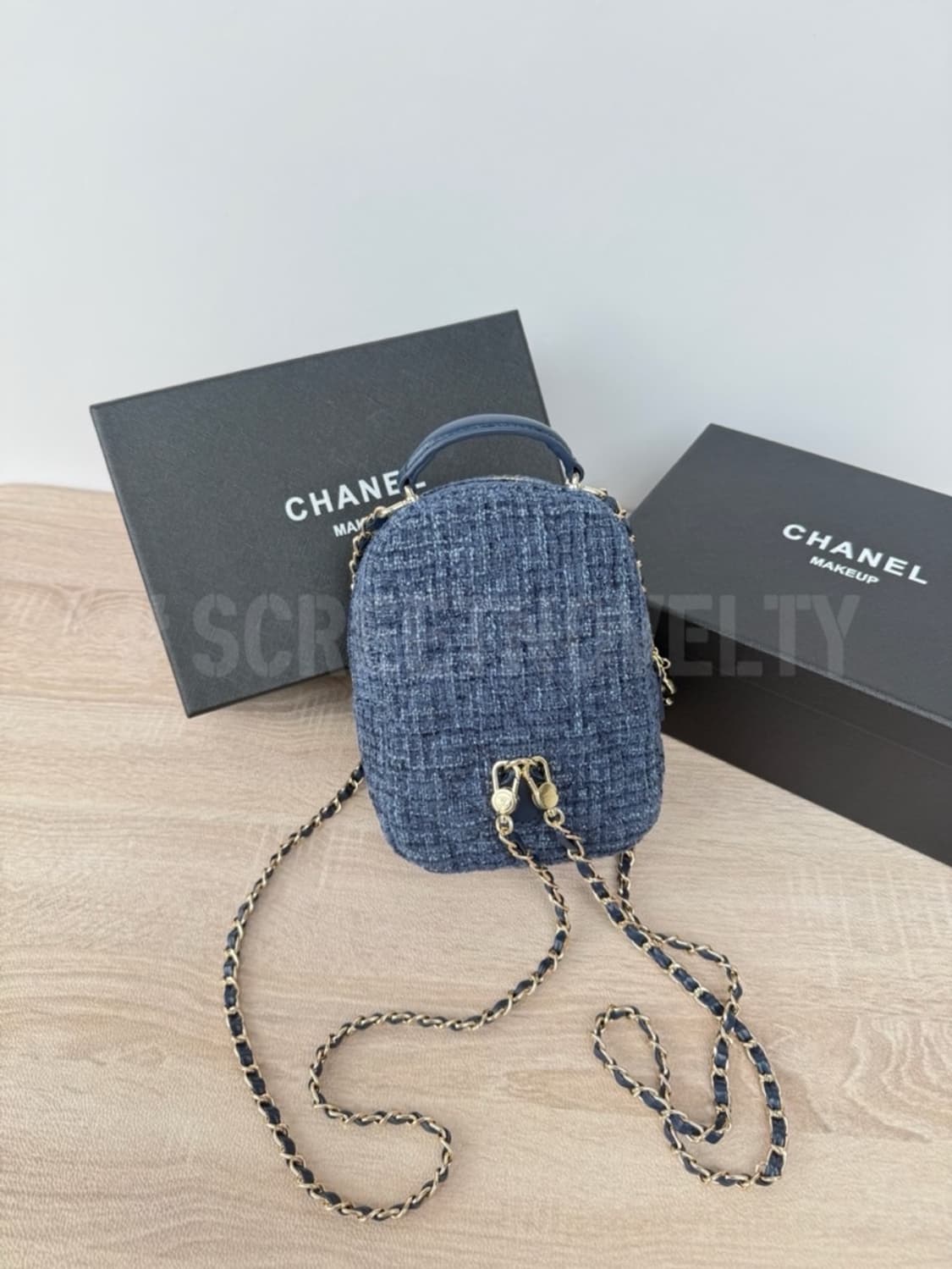 샤넬뷰티 트위드 미니백팩 블루 기프트 백 상품이미지3