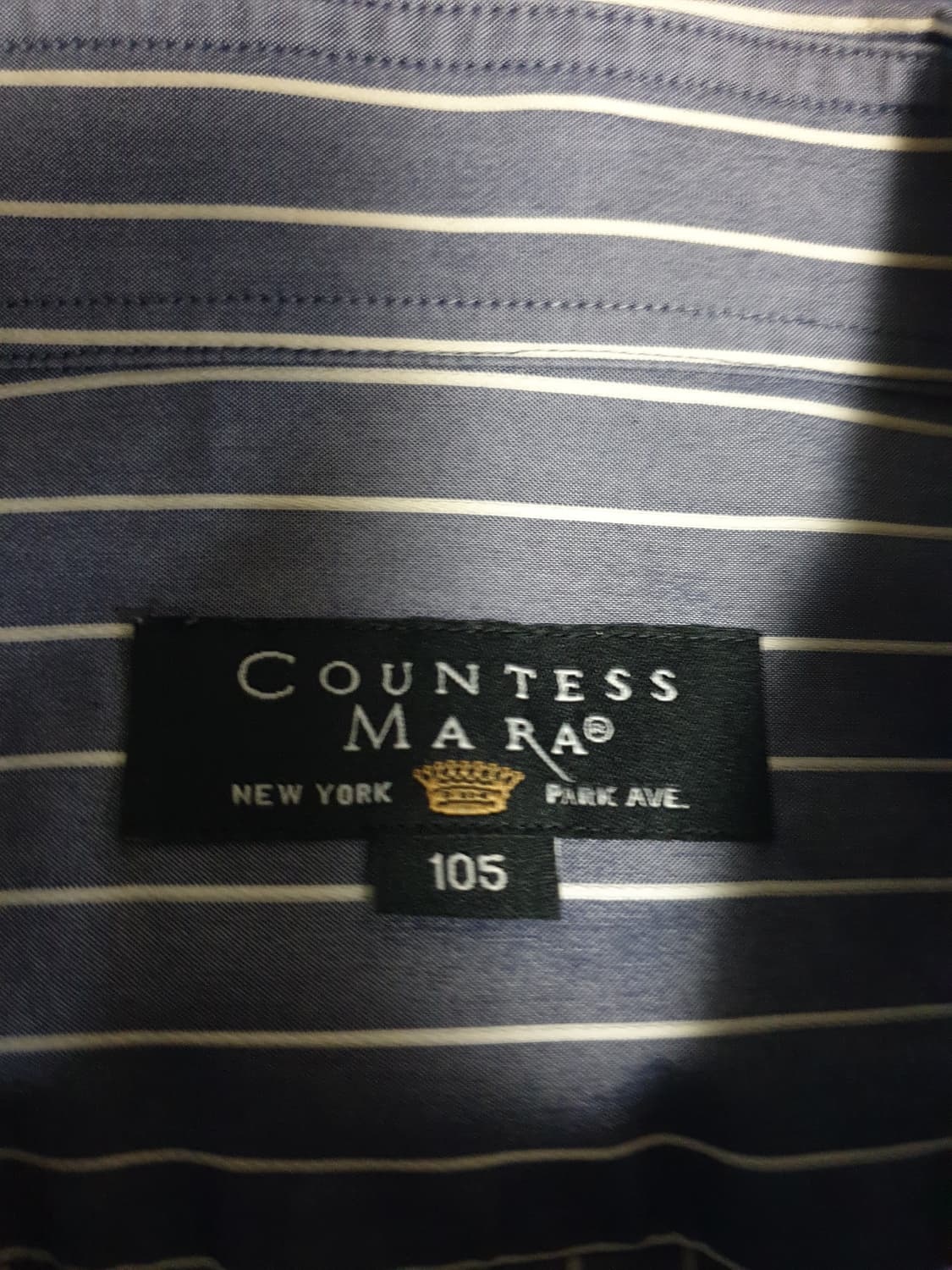 카운테스마라 뉴욕 스트라이프  페이퍼 긴팔셔츠 블루 (105) 상품이미지4