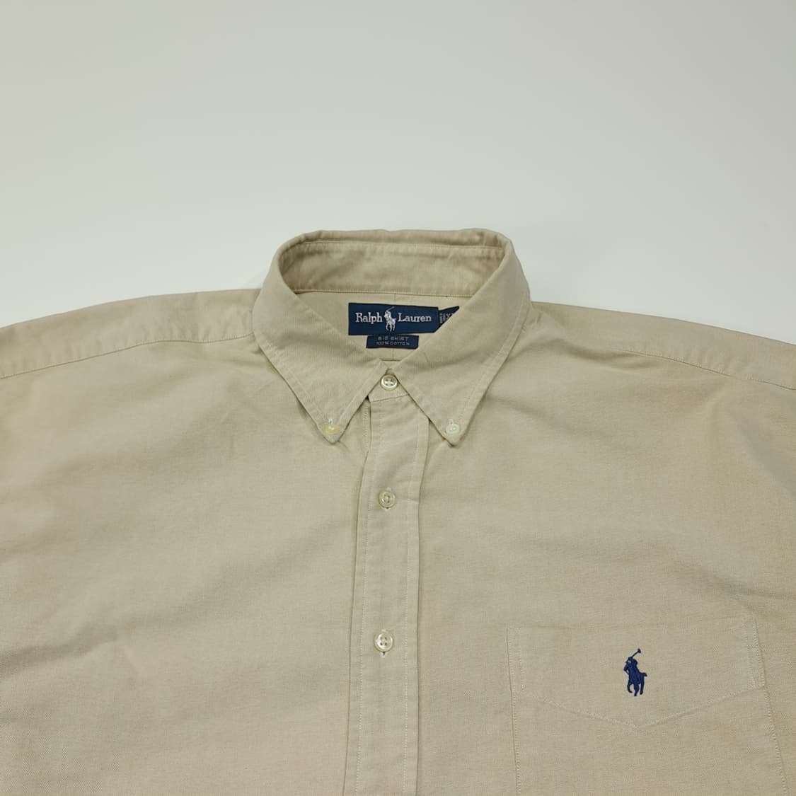 CL849 XL 폴로 90s 헤비옥스포드 샌드브라운 빅셔츠 남방 상품이미지2