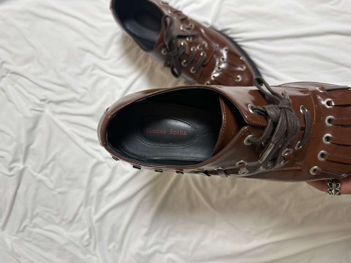 [42Size] Simone Rocha 시몬 로샤 아일렛 더비 슈즈 상품이미지3