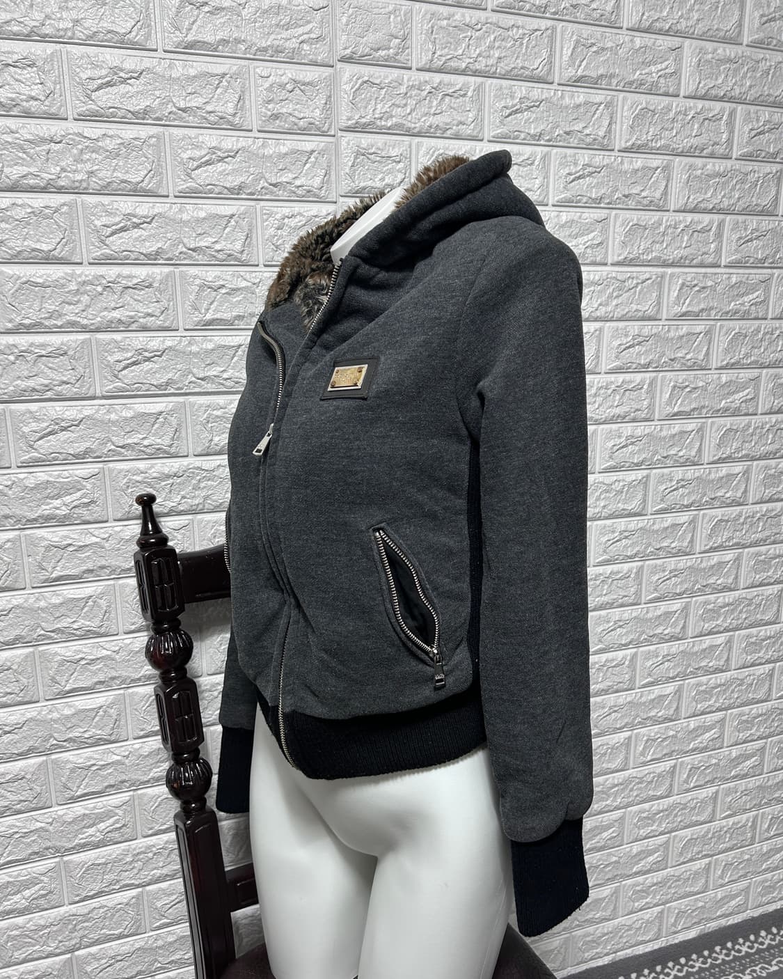 돌체앤가바나 울프조 퍼 후드 자켓 상품이미지5