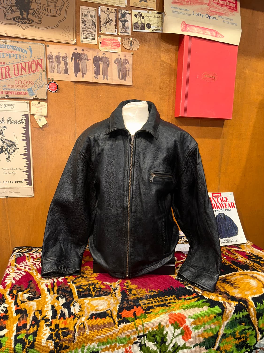 ( L ) 스포츠가죽 빈티지가죽 소가죽 남성가죽 봄버자켓 레더자켓 상품이미지1