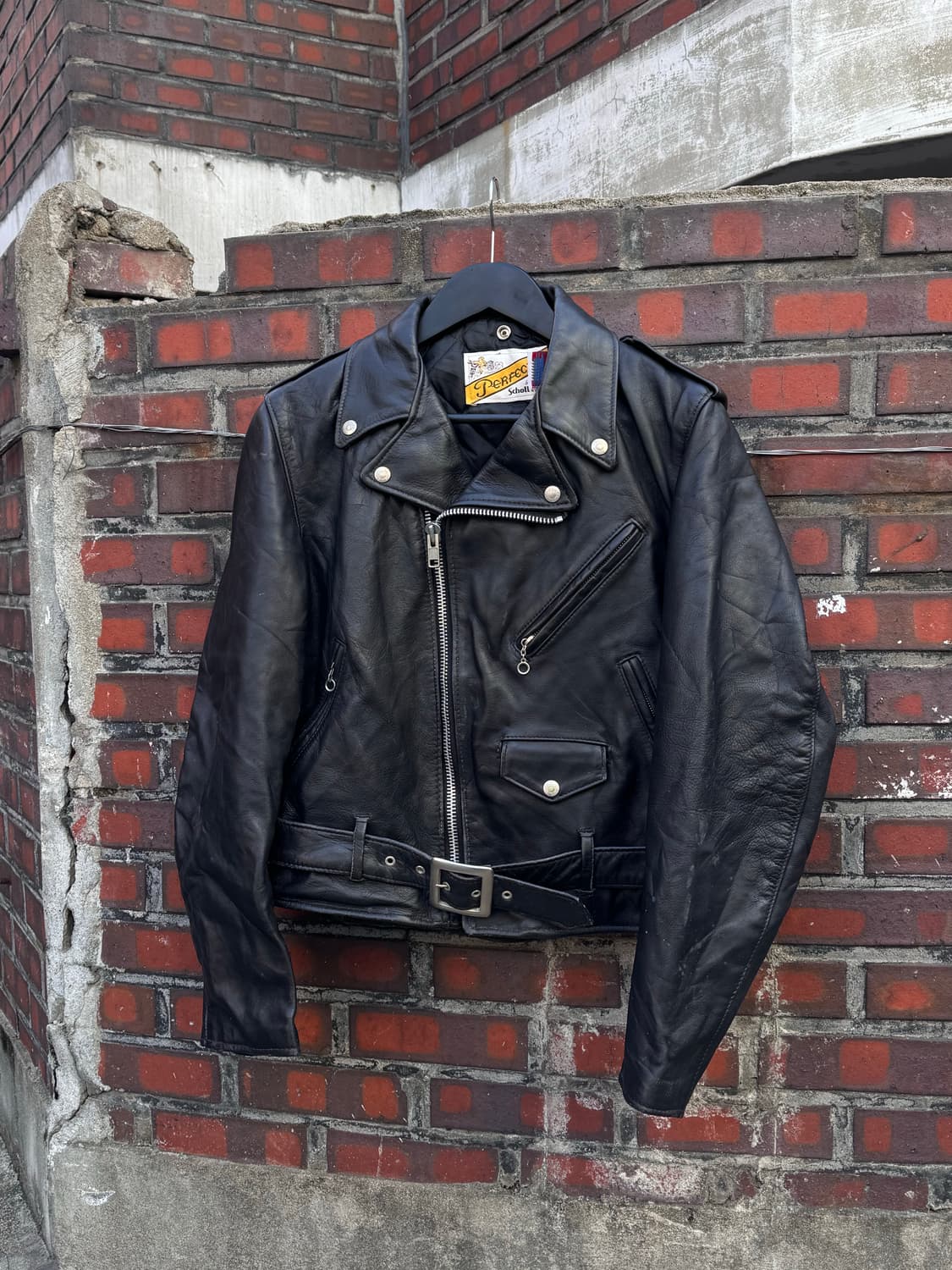 쇼트 퍼펙토 618 카우하이드 라이더자켓  상품이미지1