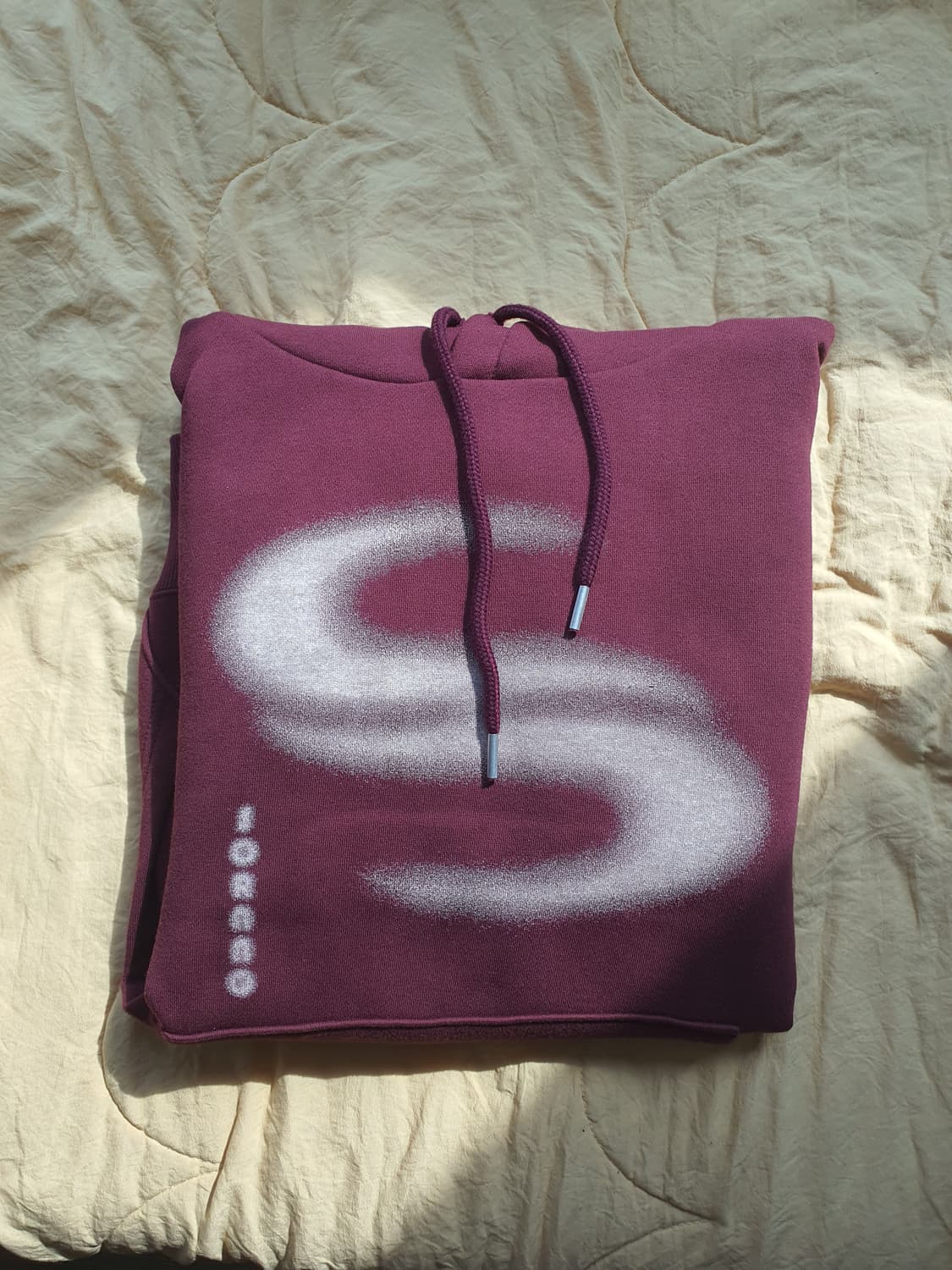 버건디 후드티 소라노 실착1회 상태최상 상품이미지2